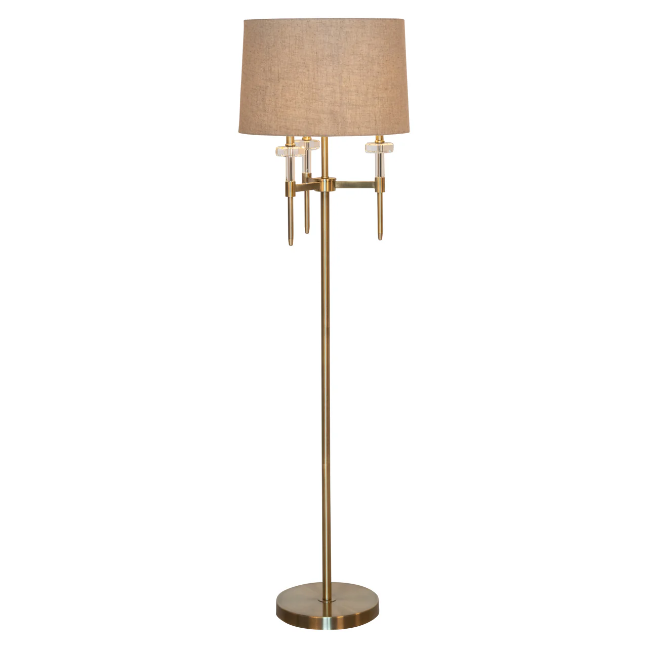 Lampa podłogowa JOSIE beżowy klosz ze złotą podstawą - Image 7