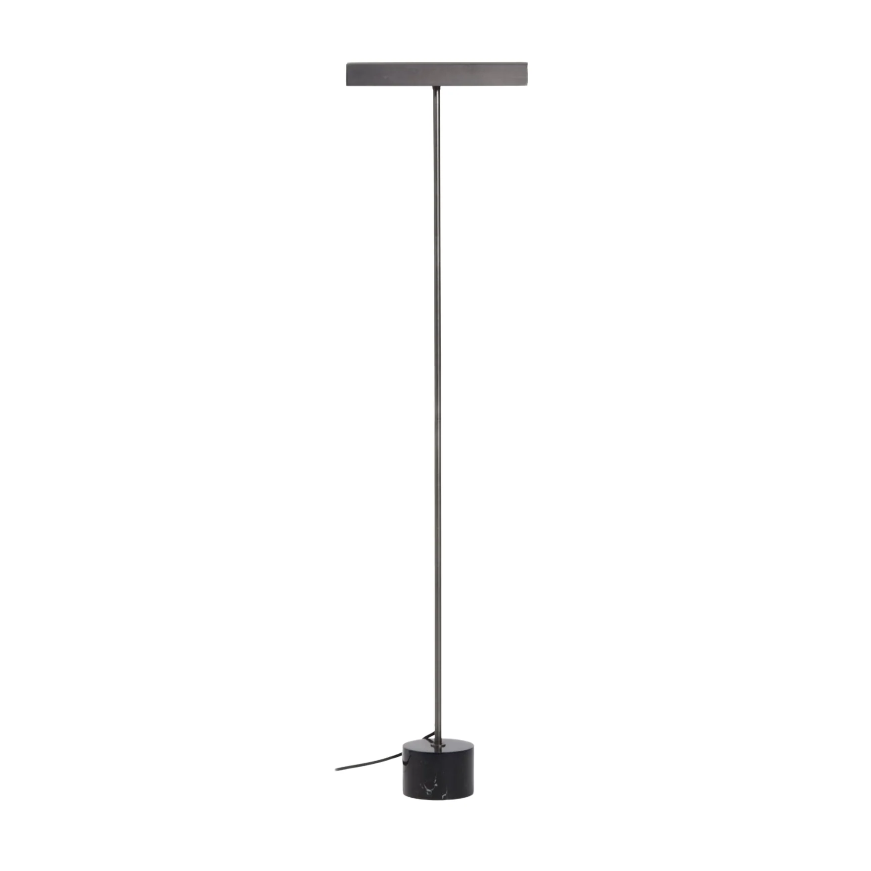 Lampa podłogowa LYNOR czarny z czarną marmurową podstawą