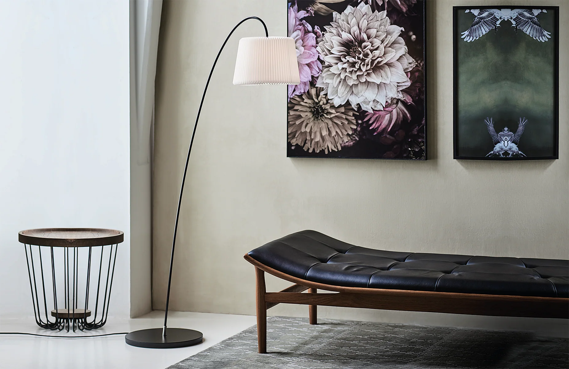 Lampa podłogowa MODEL 320 SNOWDROP biały z czarną podstawą - Image 8