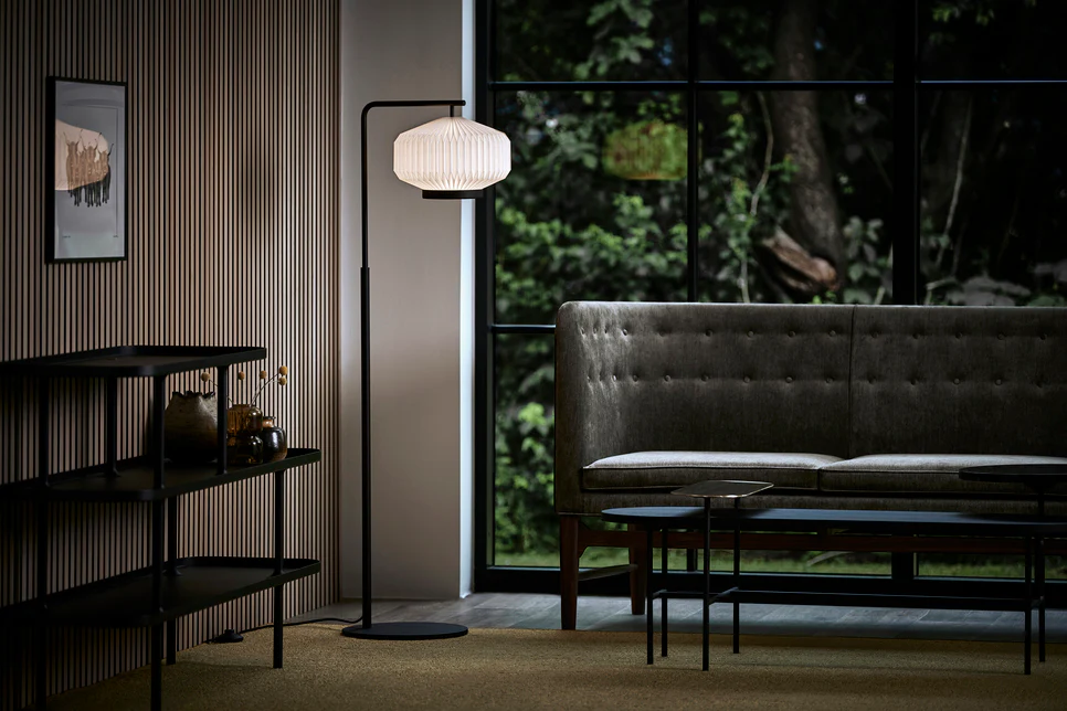 Lampa podłogowa MODEL 386 SHIBUI biały z czarną podstawą - Image 4