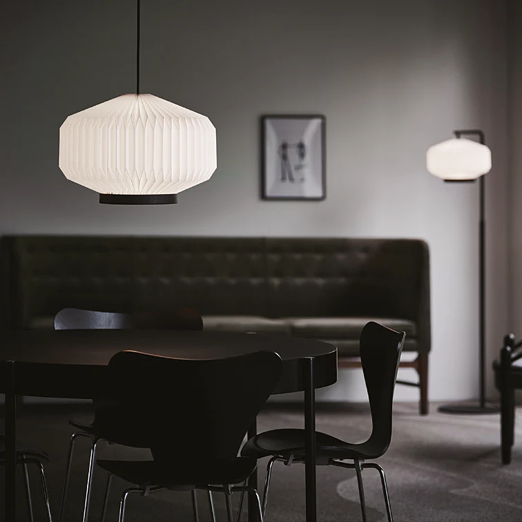 Lampa podłogowa MODEL 386 SHIBUI biały z czarną podstawą - Image 5