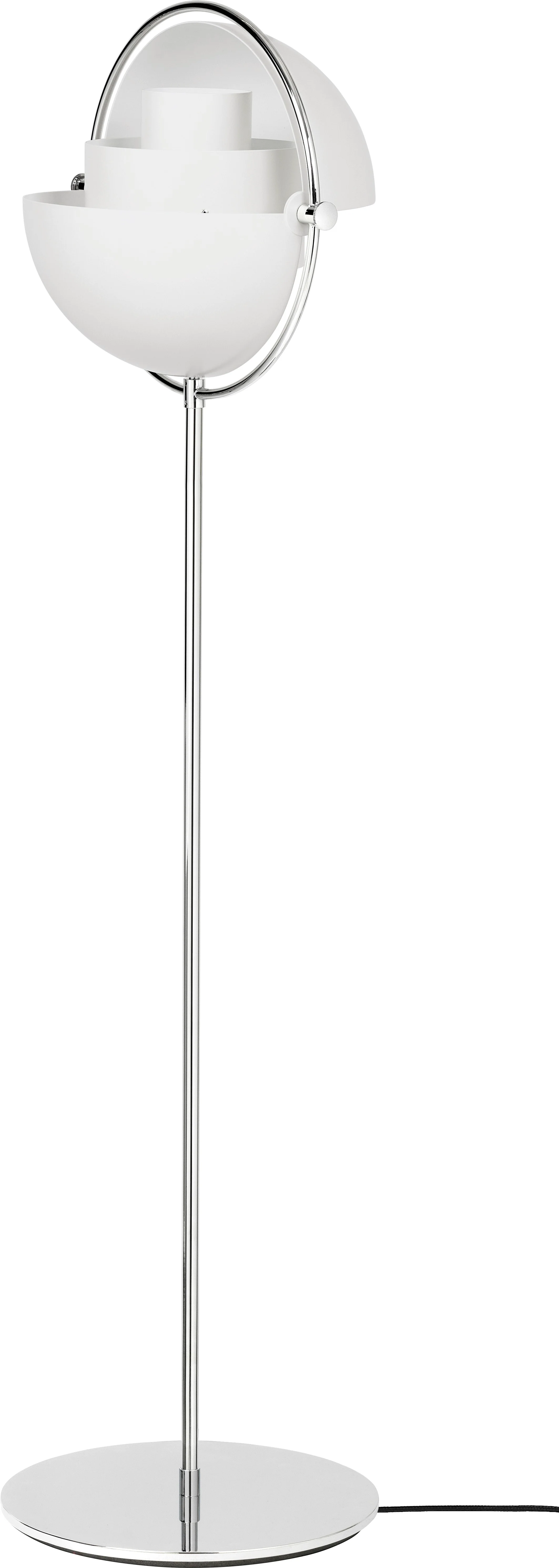 Lampa podłogowa MULTI-LITE biały z chromowaną podstawą - Image 4