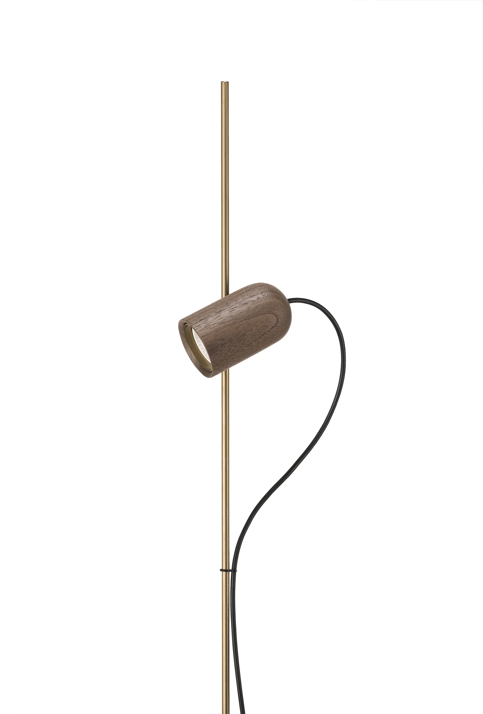 Lampa podłogowa ONFA drewno orzechowe z mosiężnym wykończeniem - Image 8