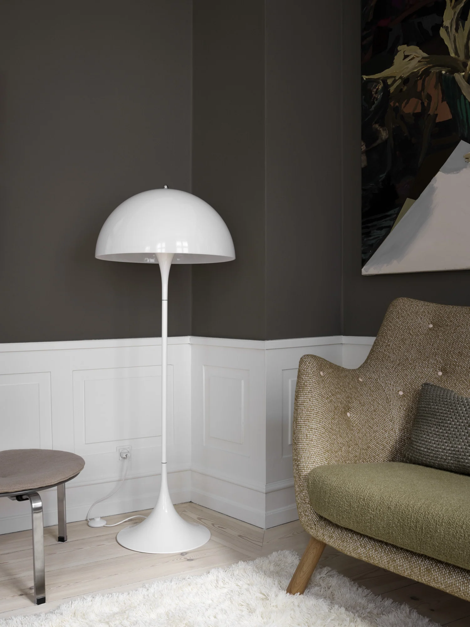 Lampa podłogowa PANTHELLA biały - Image 6