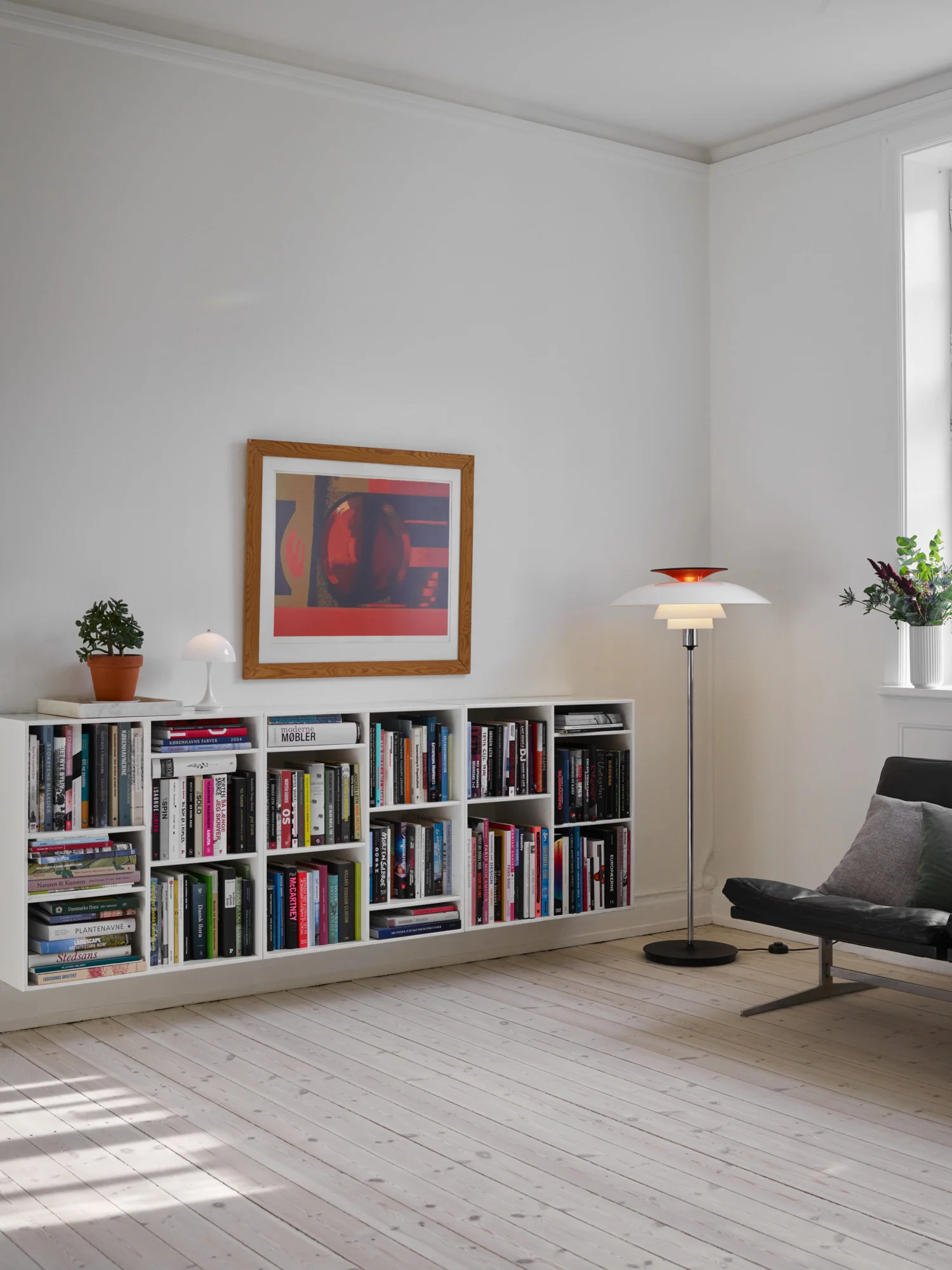 Lampa podłogowa PH 80 biały z chromowaną podstawą - Image 9
