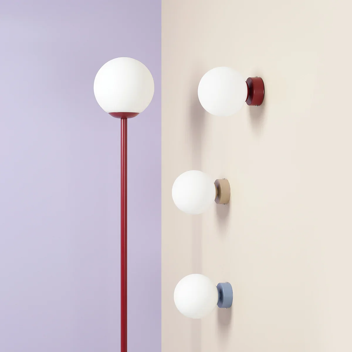 Lampa podłogowa PINNE czerwony - Image 3