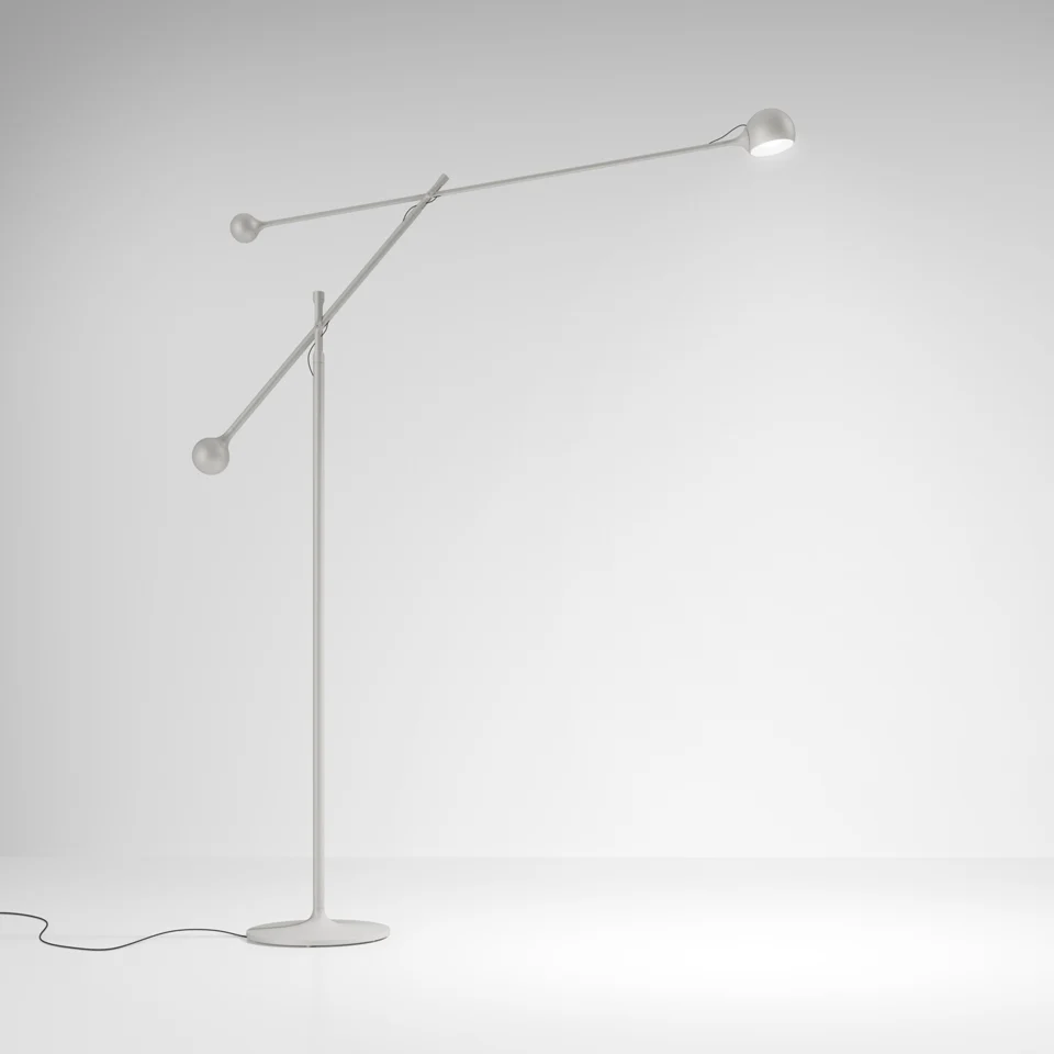 Lampa podłogowa regulowana IXA jasnoszary - Image 2