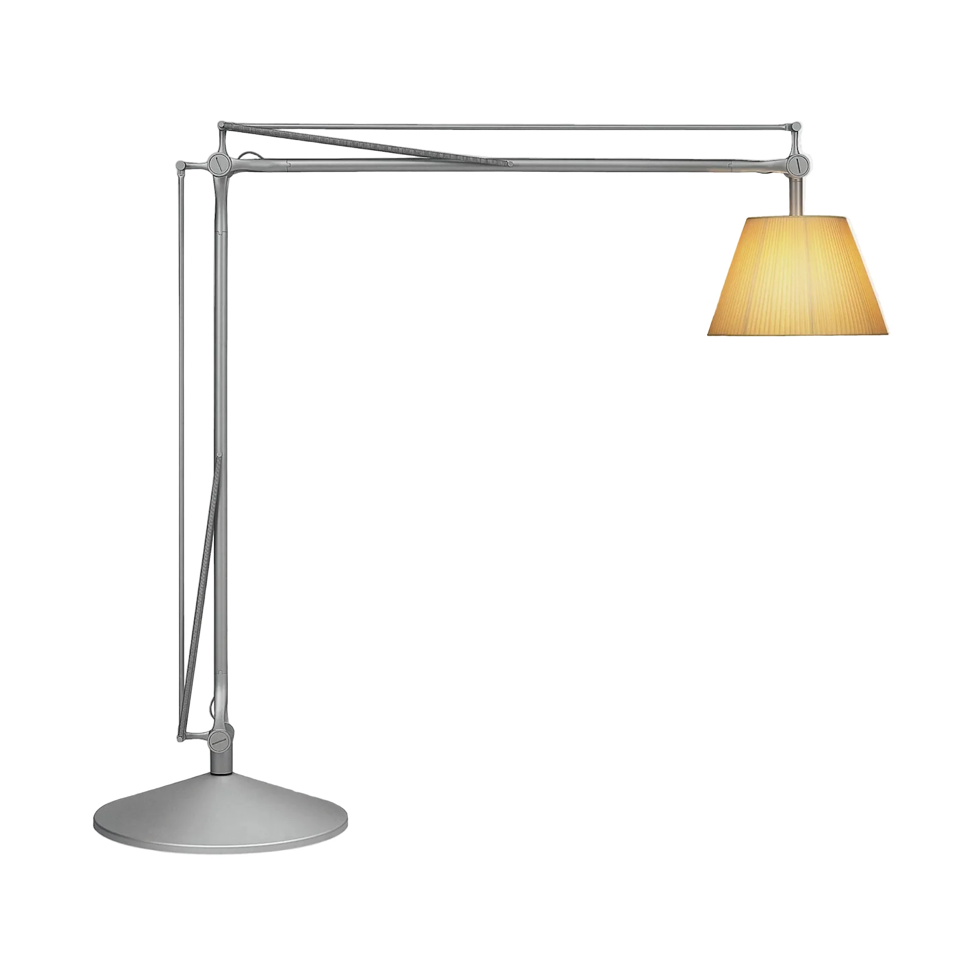 Lampa podłogowa na wysięgniku SUPERARCHIMOON szary z żółtym