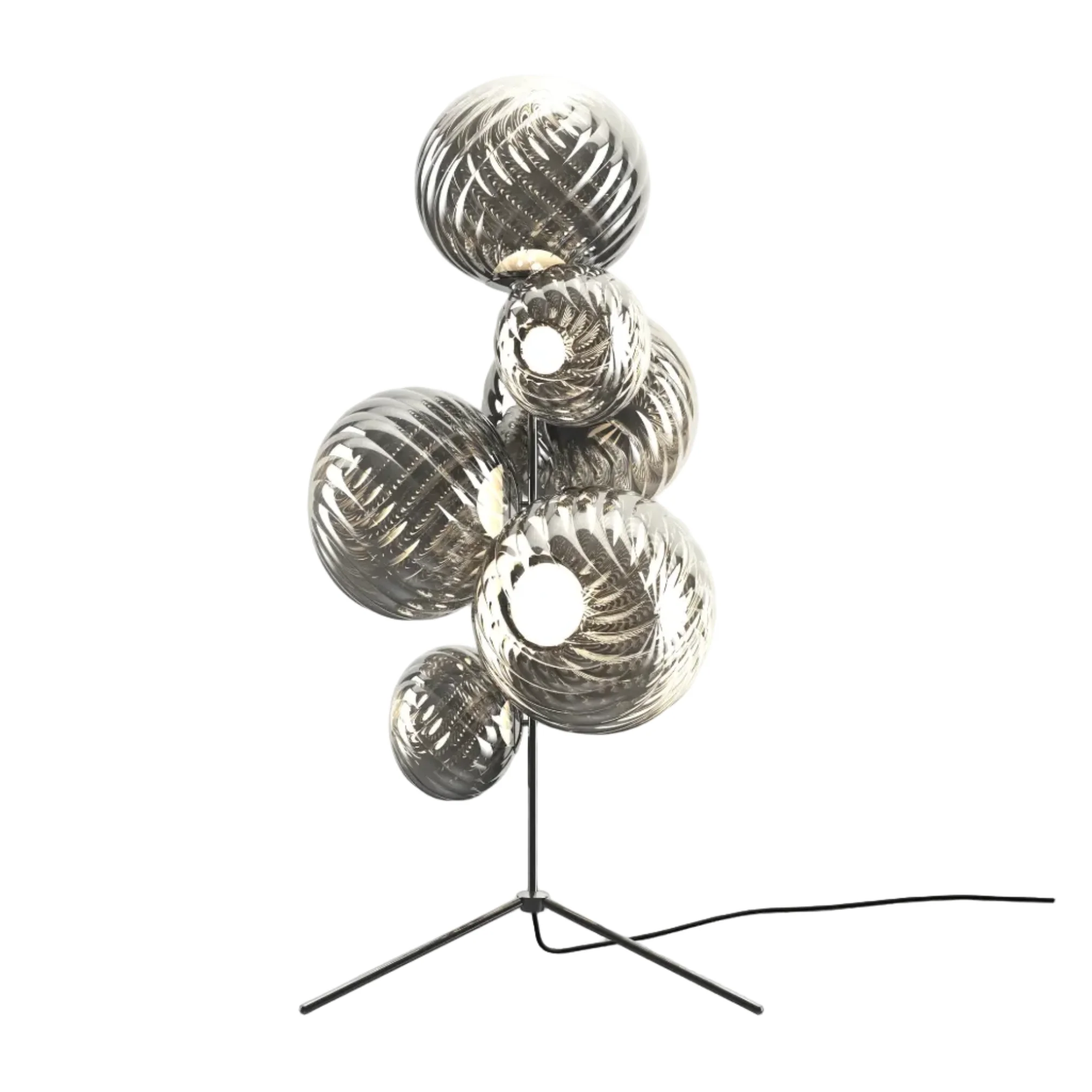Lampa podłogowa WHIRL srebrny