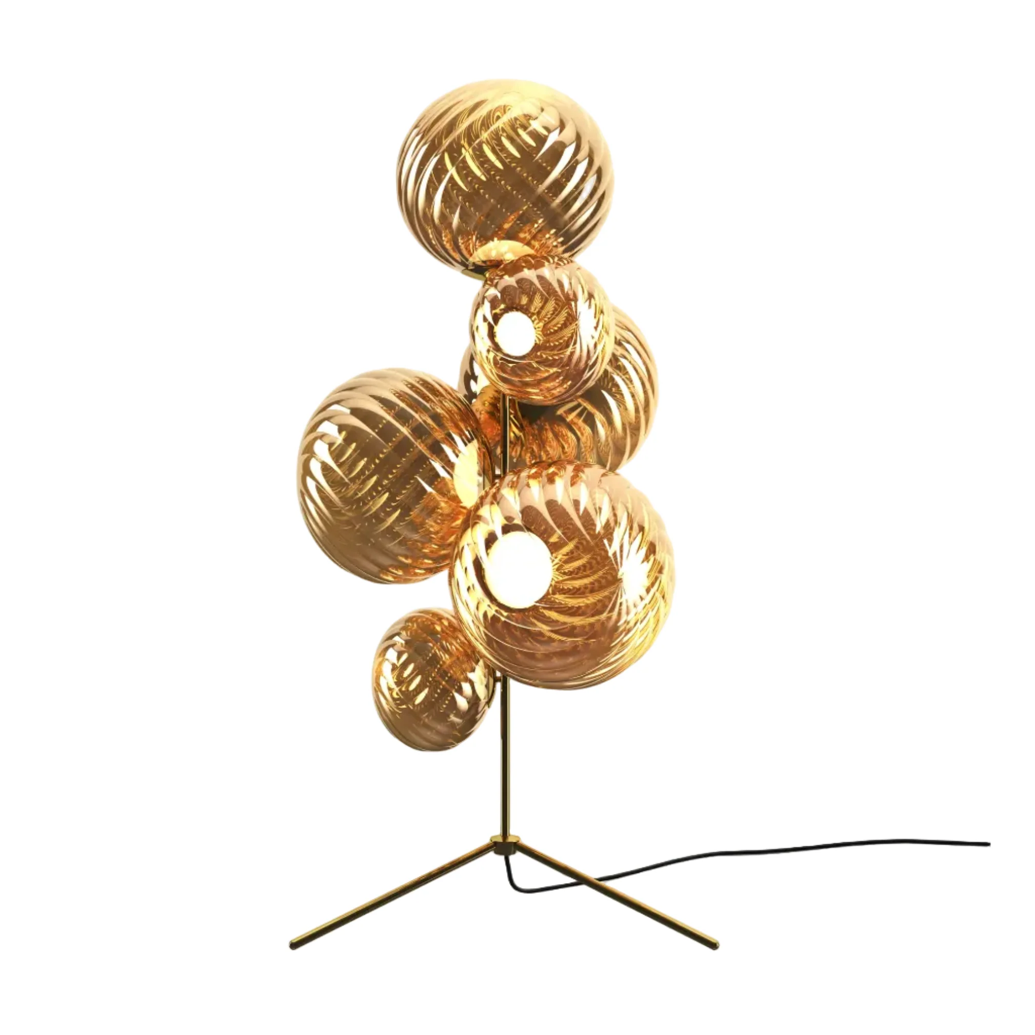 Lampa podłogowa WHIRL złoty