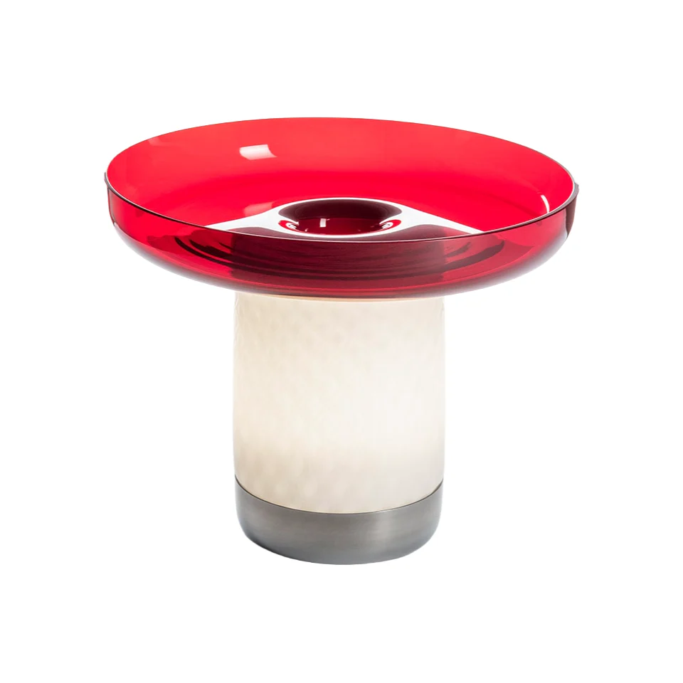 Lampa przenośna BONTA PLATE biały z czerwonym