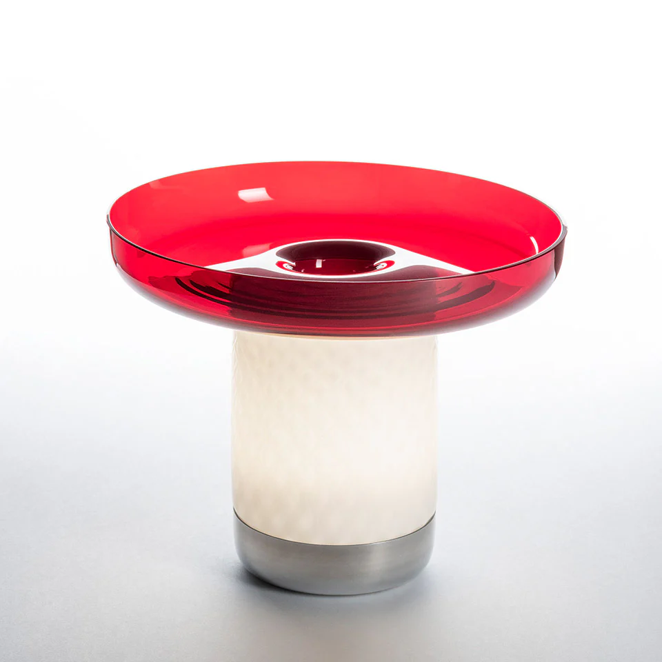 Lampa przenośna BONTA PLATE biały z czerwonym - Image 3