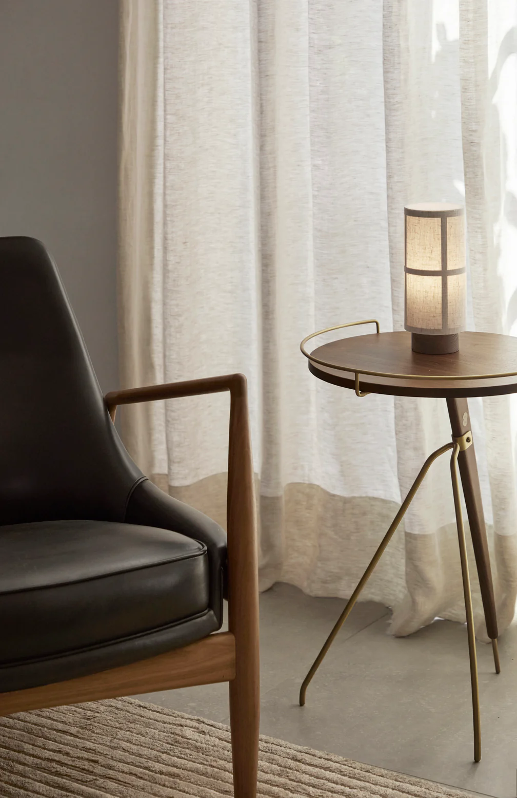 Lampa przenośna HASHIRA len z jesionową podstawą - Image 9