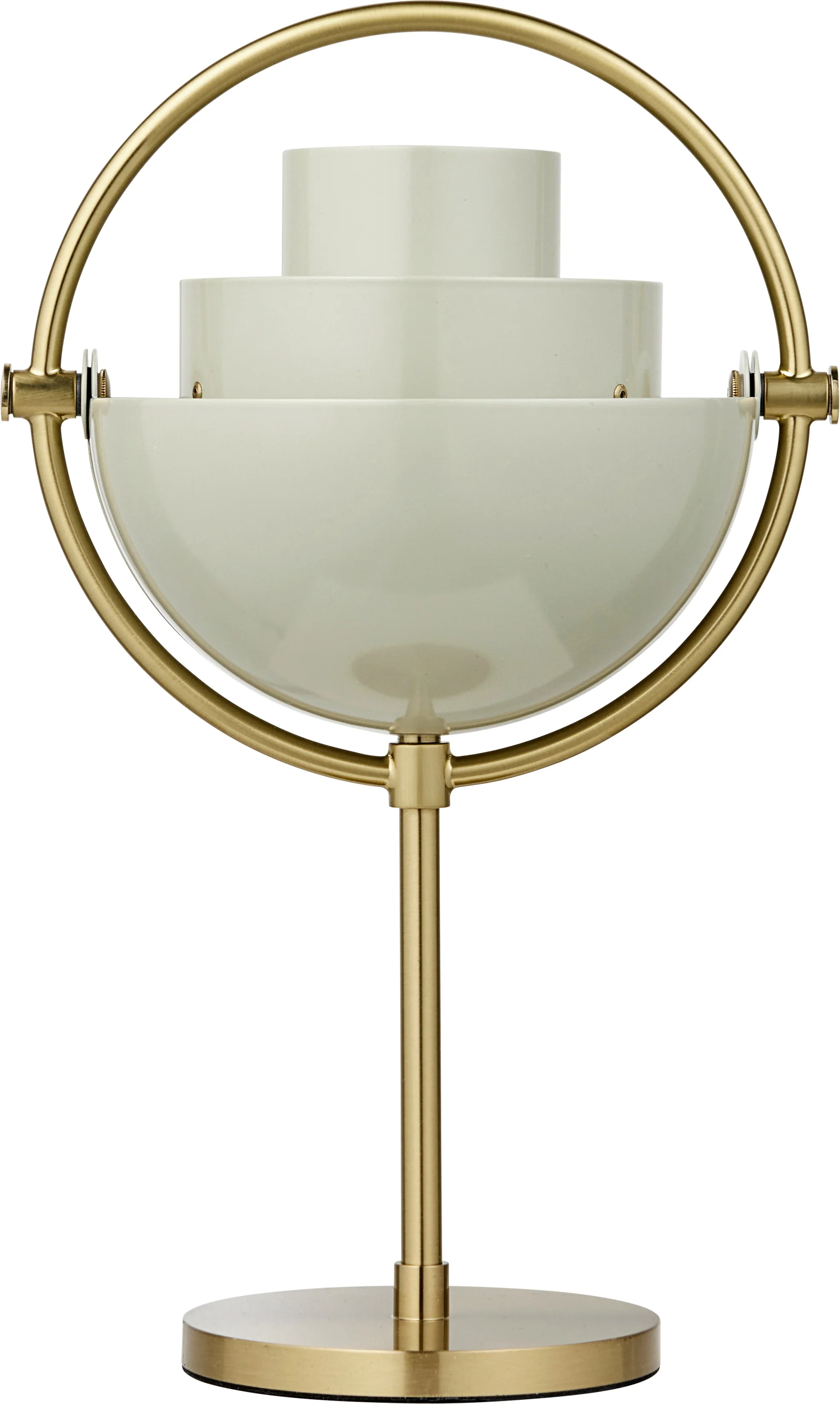 Lampa przenośna MULTI-LITE kremowy z mosiężną podstawą - Image 3