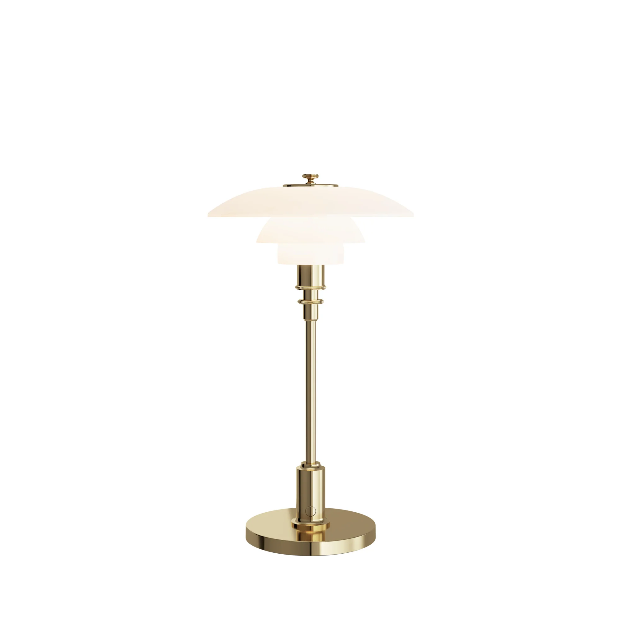 Lampa przenośna PH 2/1 biały z mosiężną podstawą - Image 3