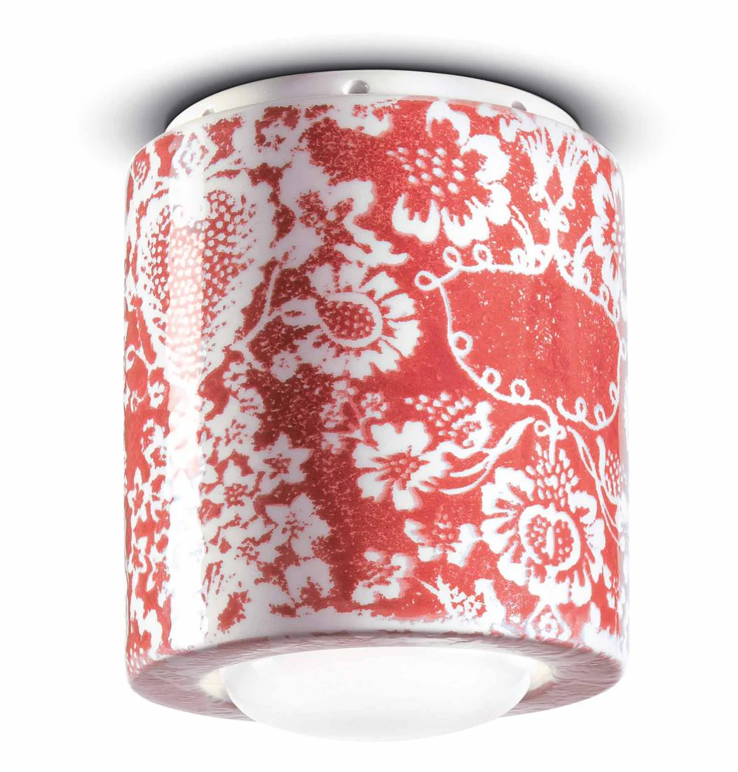 Lampa punktowa ceramiczna PI czerwone kwiaty - Image 3