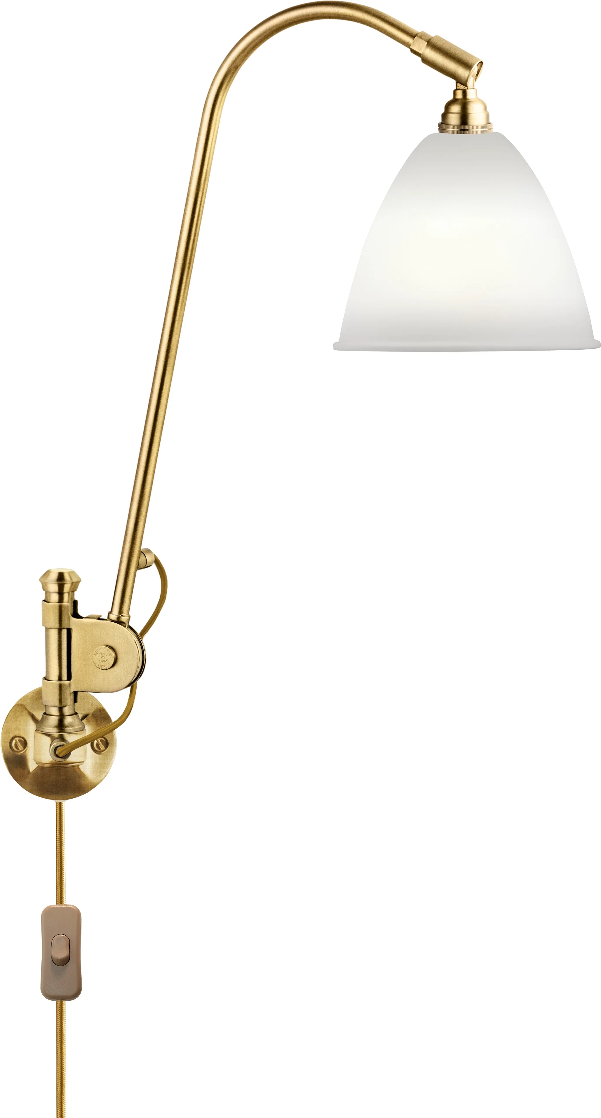 Lampa ścienna BESTLITE BL5 mosiądz z porcelanowym kloszem - Image 3