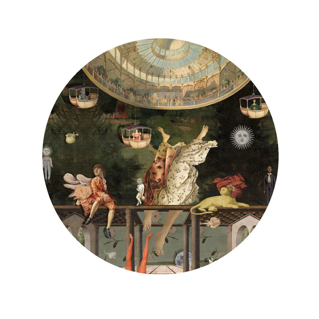 Lampa ścienna DOTS LIGHTING - CAROUSEL zielony ze złotym