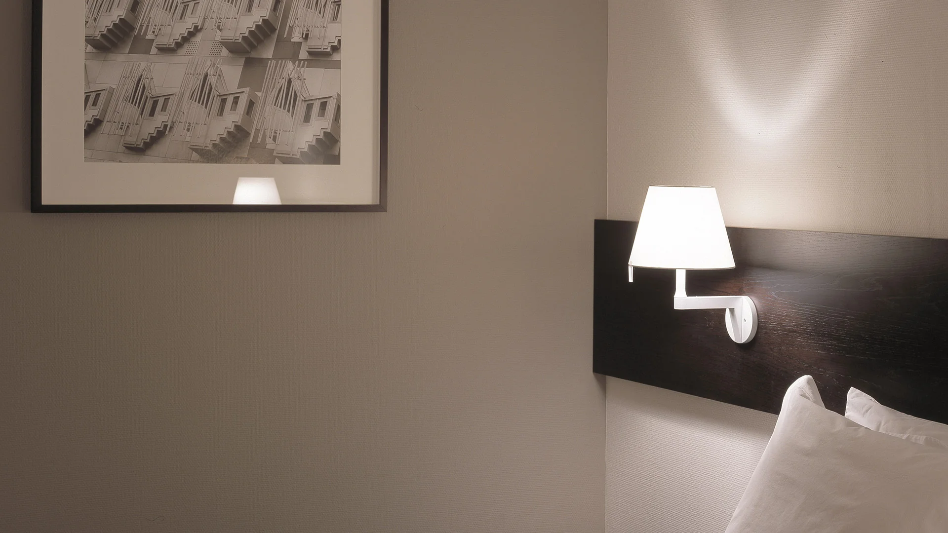Lampa ścienna MELAMPO brązowa podstawa - Image 2