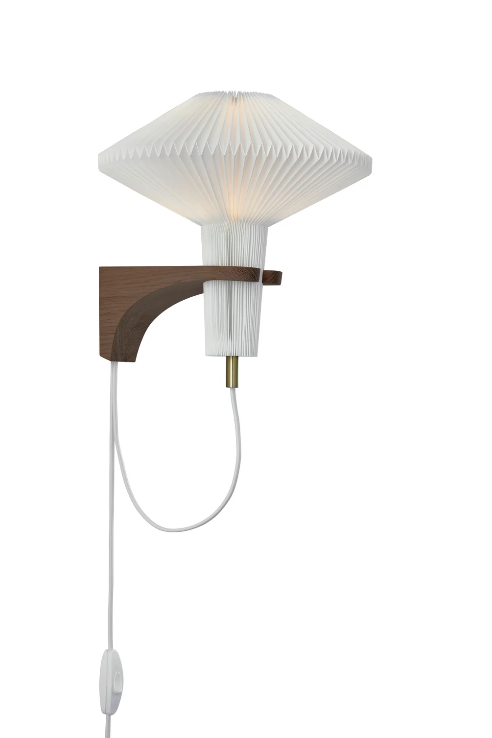 Lampa ścienna MODEL 204 MUSHROOM biały z ciemną dębową podstawą - Image 11