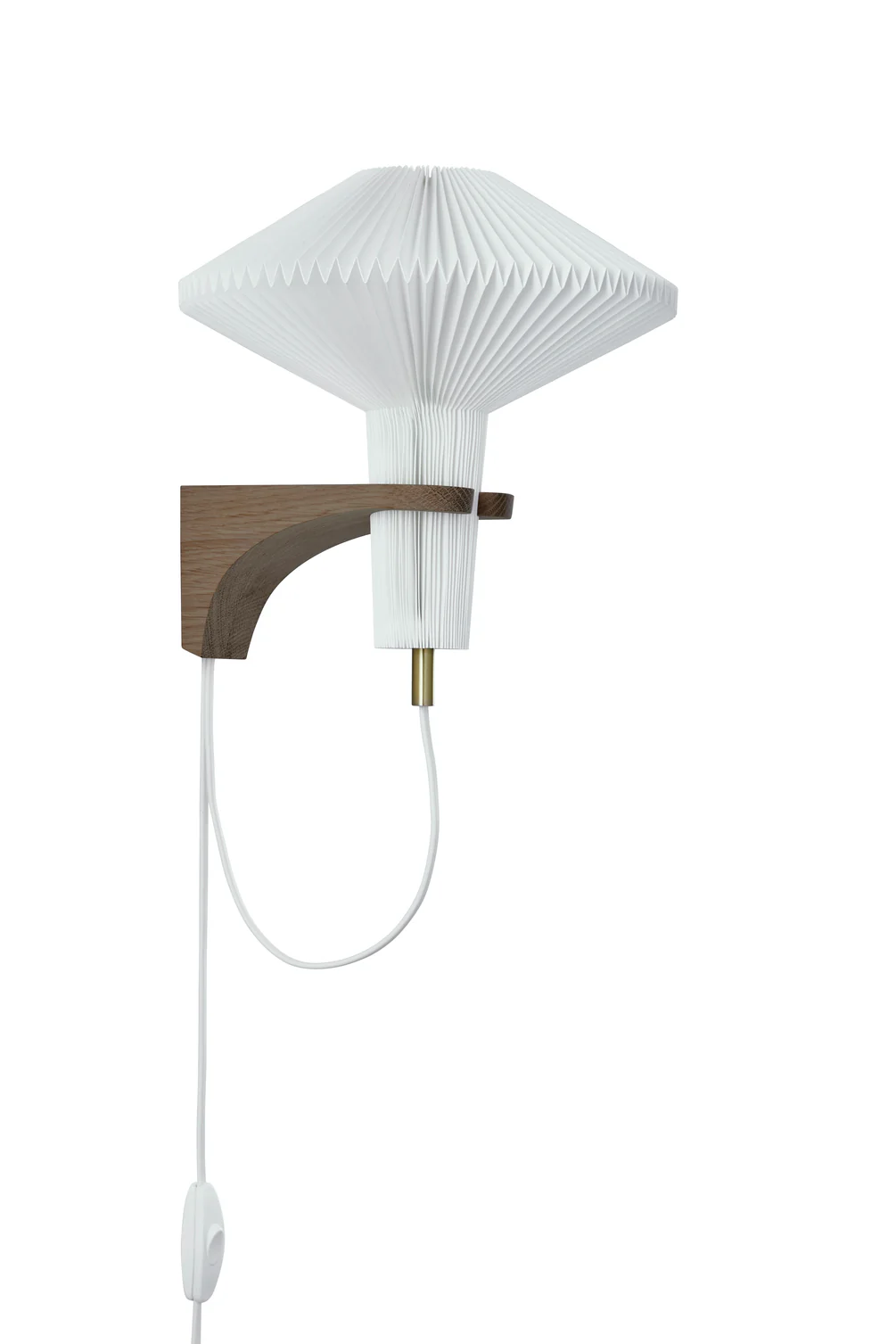 Lampa ścienna MODEL 204 MUSHROOM biały z ciemną dębową podstawą - Image 3