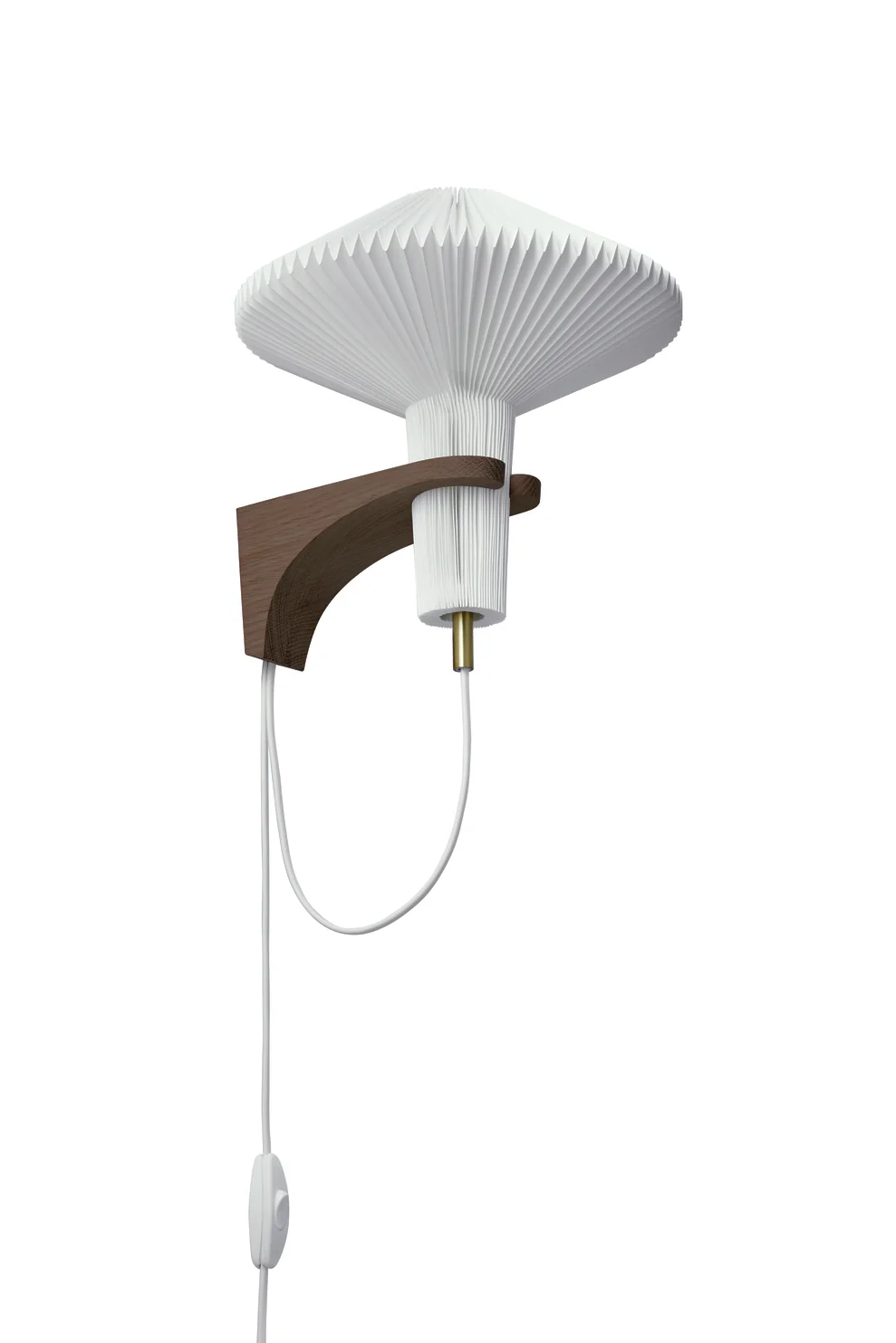 Lampa ścienna MODEL 204 MUSHROOM biały z ciemną dębową podstawą - Image 4