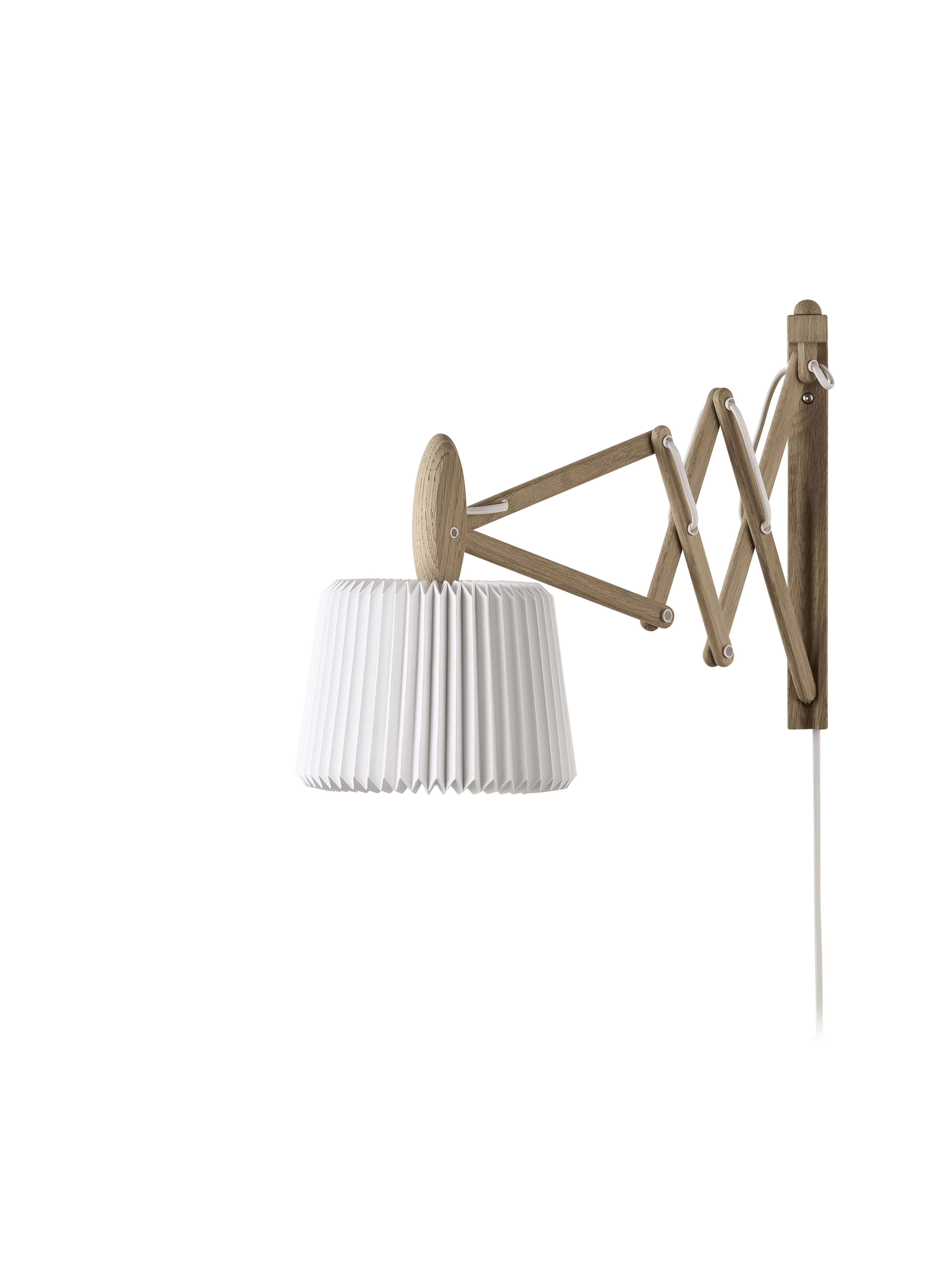 Lampa ścienna MODEL 223 120 SAX biały z jasną dębową podstawą - Image 3