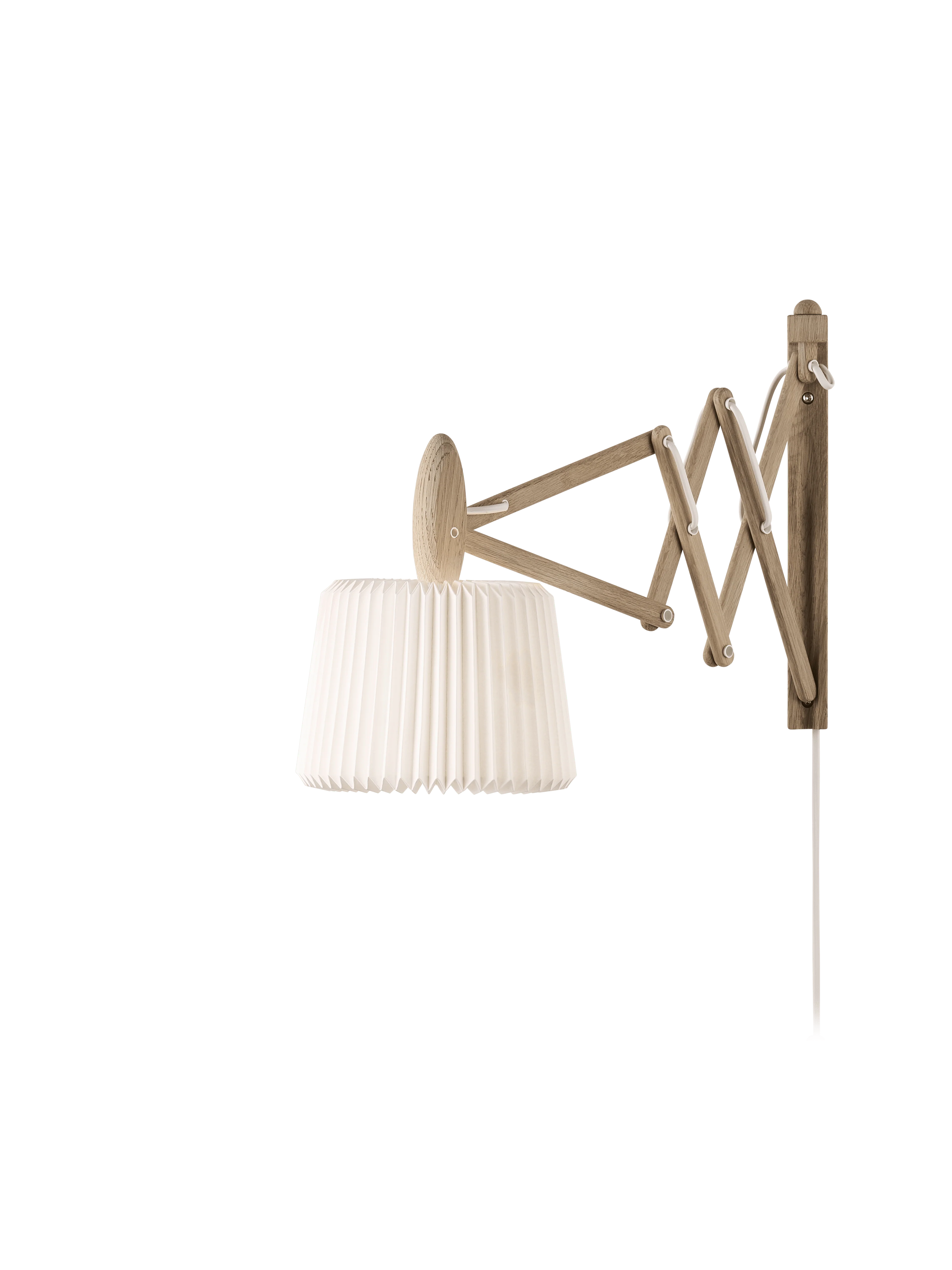 Lampa ścienna MODEL 223 120 SAX biały z jasną dębową podstawą - Image 4