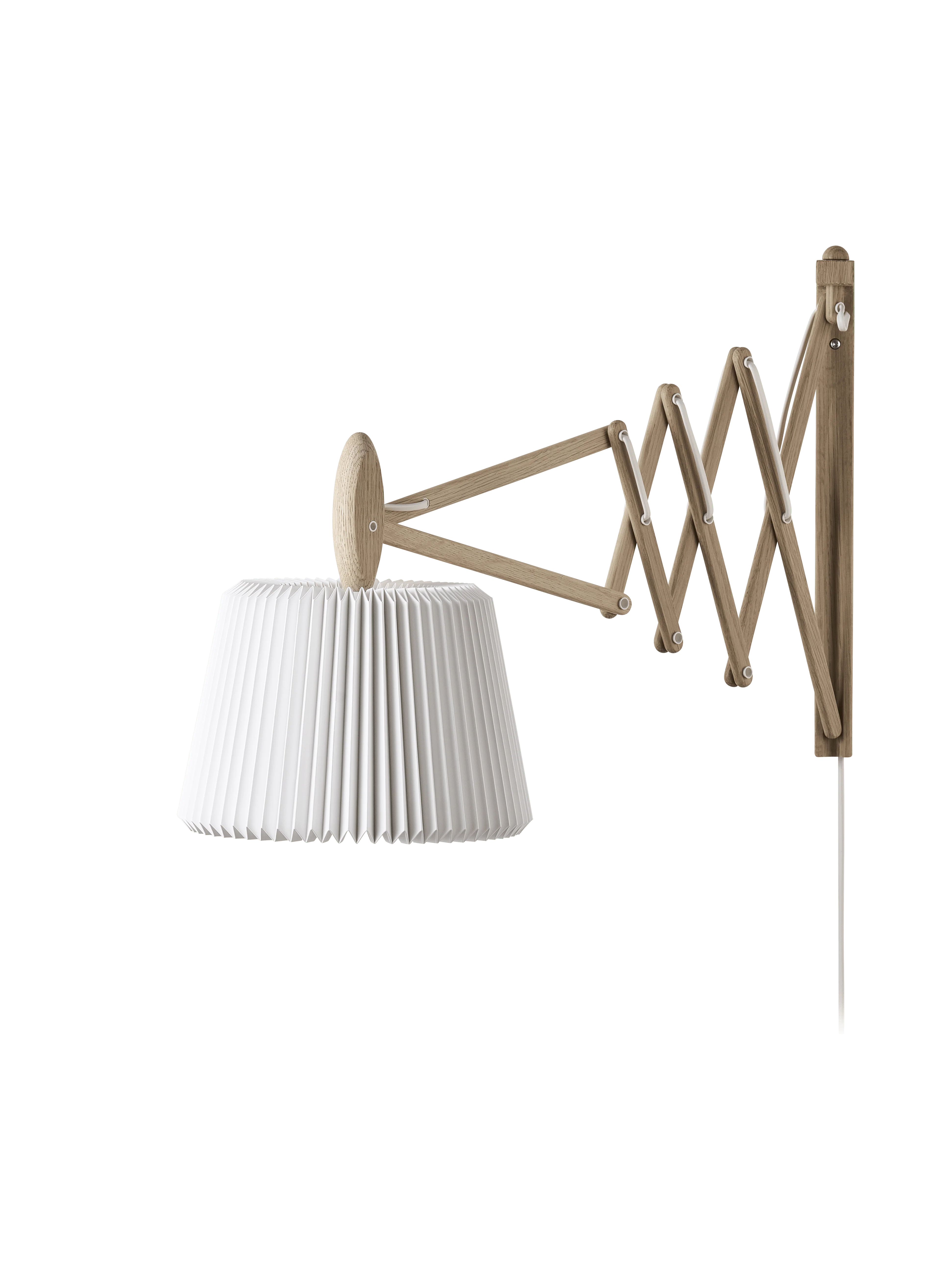 Lampa ścienna MODEL 233 120 SAX biały z jasną dębową podstawą - Image 3