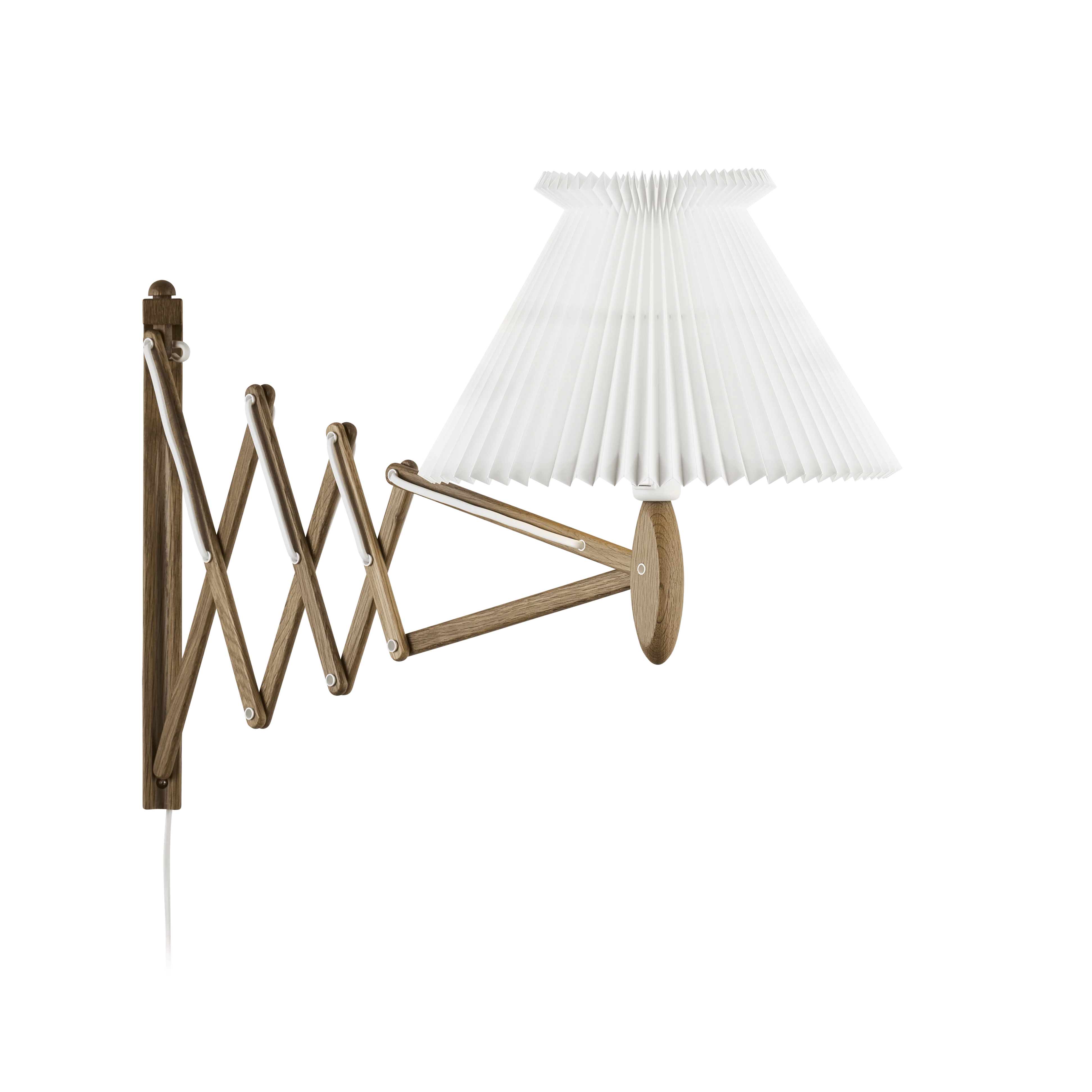 Lampa ścienna MODEL 234 6/21 SAX biały z ciemną dębową podstawą