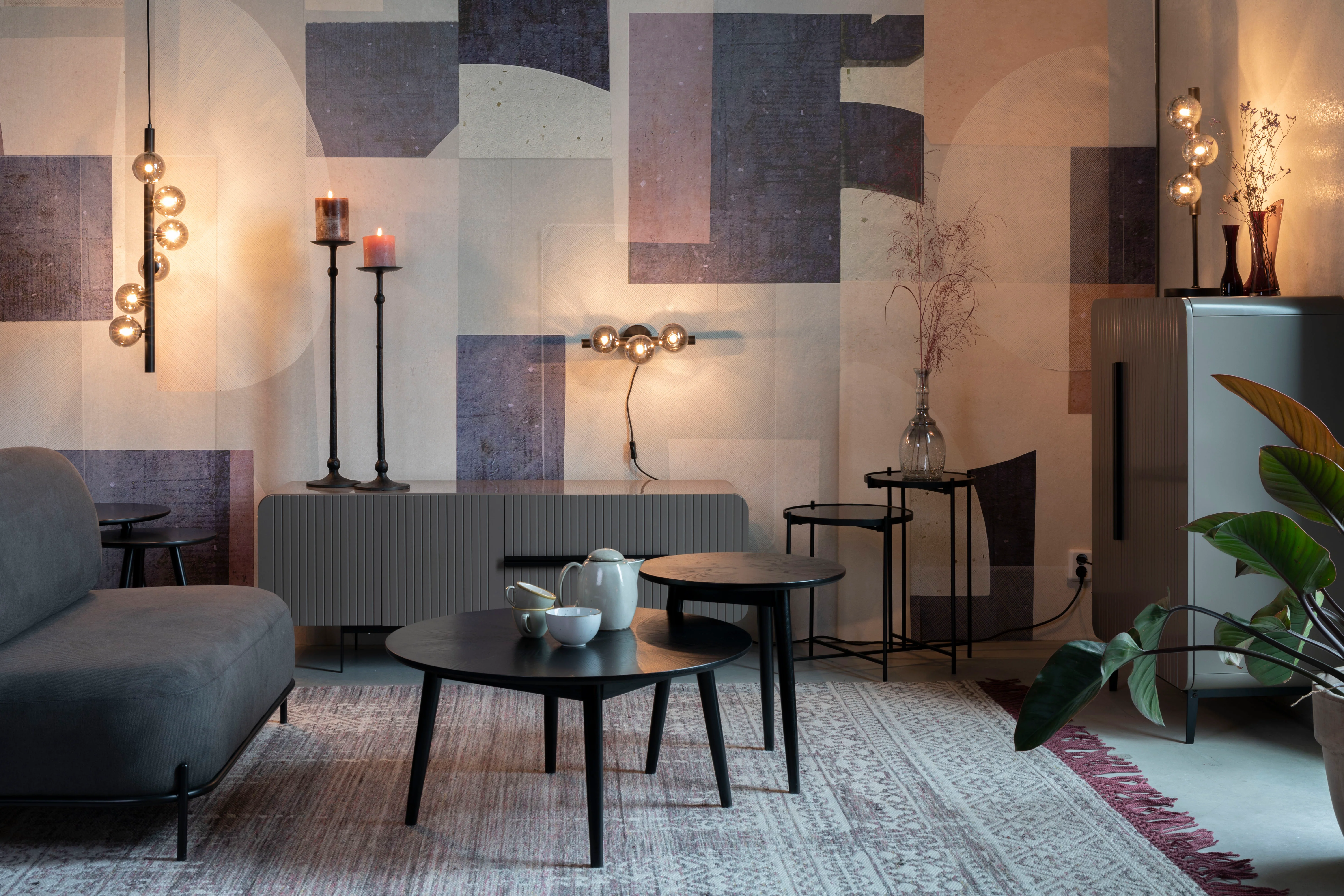 Lampa ścienna trzypunktowa MONICA dymione szkło - Image 2