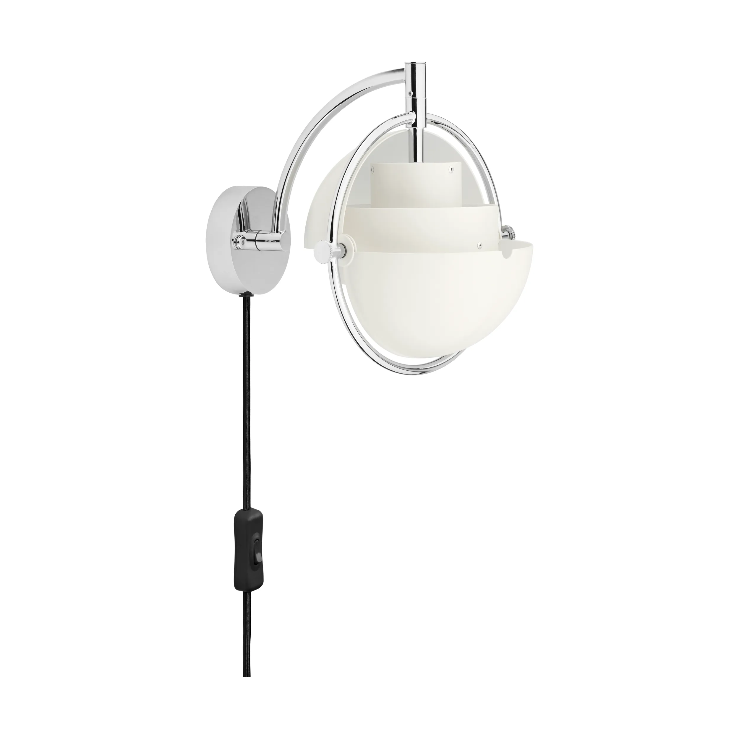 Lampa ścienna MULTI-LITE biały z chromowaną podstawą - Image 3