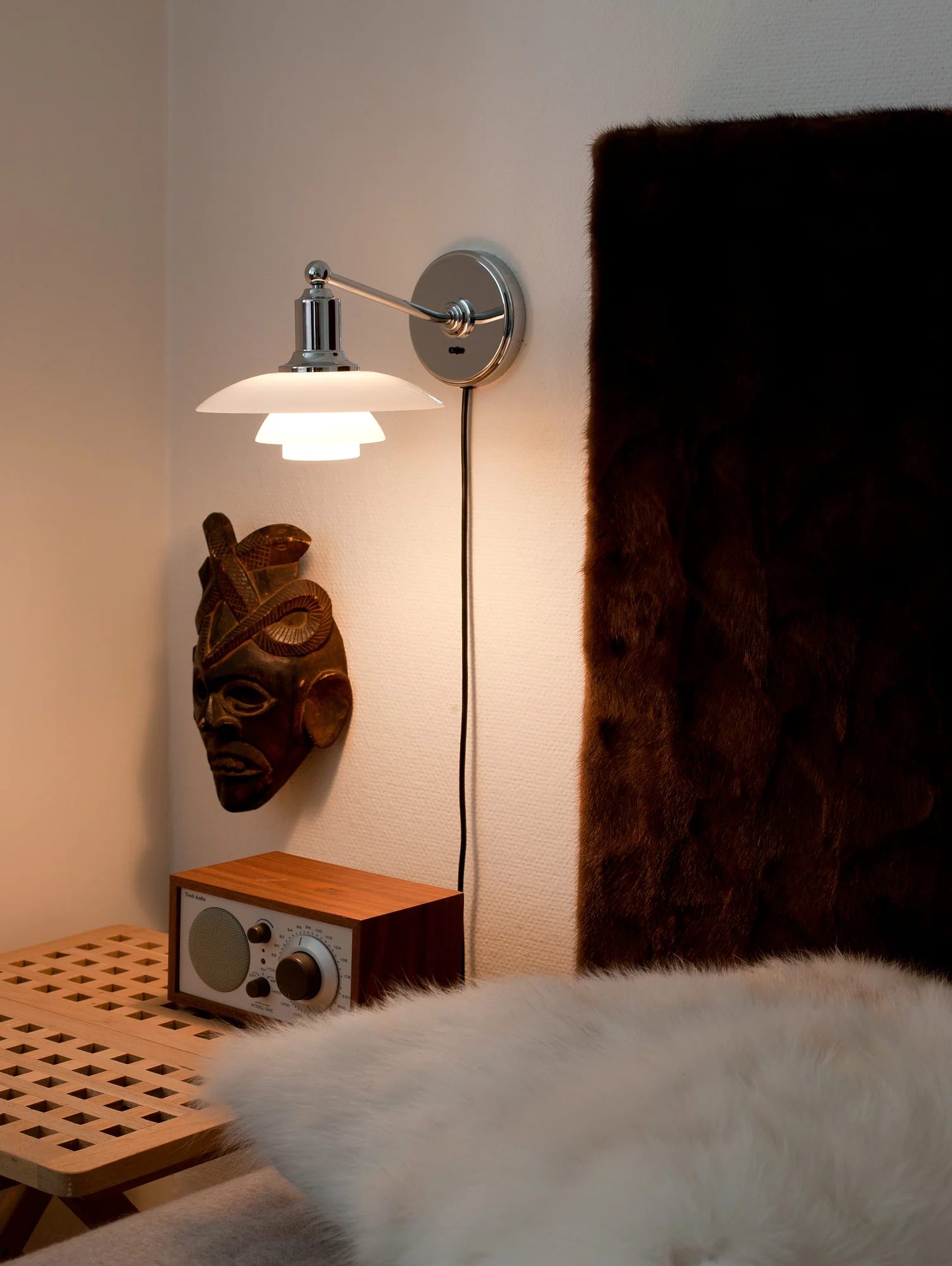 Lampa ścienna PH 2/1 biały z chromowaną podstawą - Image 11