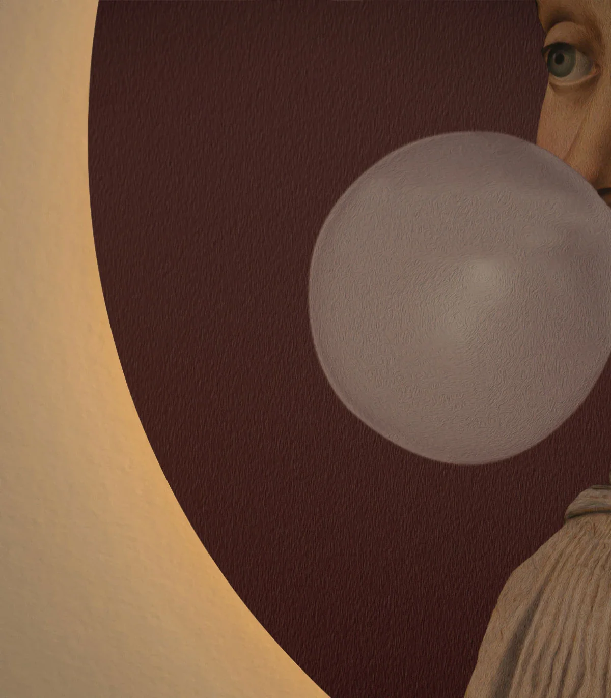 Lampa ścienna DOTS LIGHTING - WOMAN WITH BUBBLE GUM ciemny fiolet - Image 5