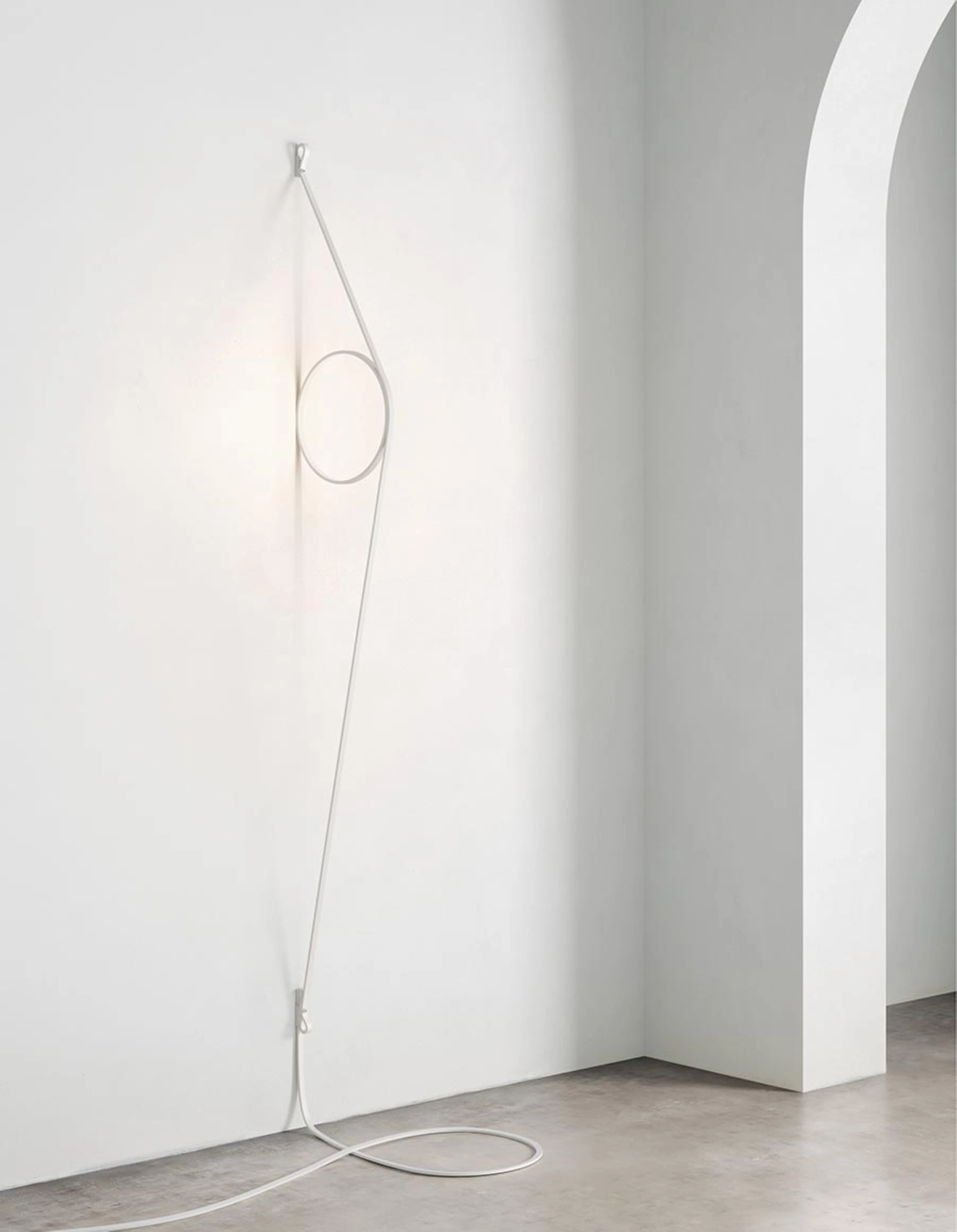 Lampa ścienna WIRERING szary z białym - Image 2