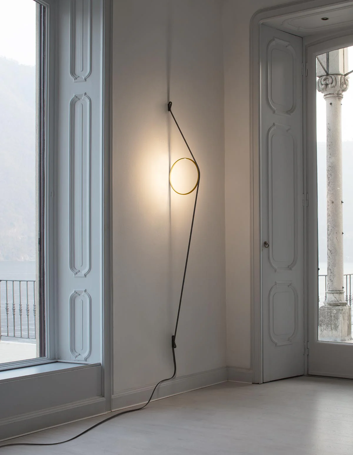Lampa ścienna WIRERING szary z białym - Image 3
