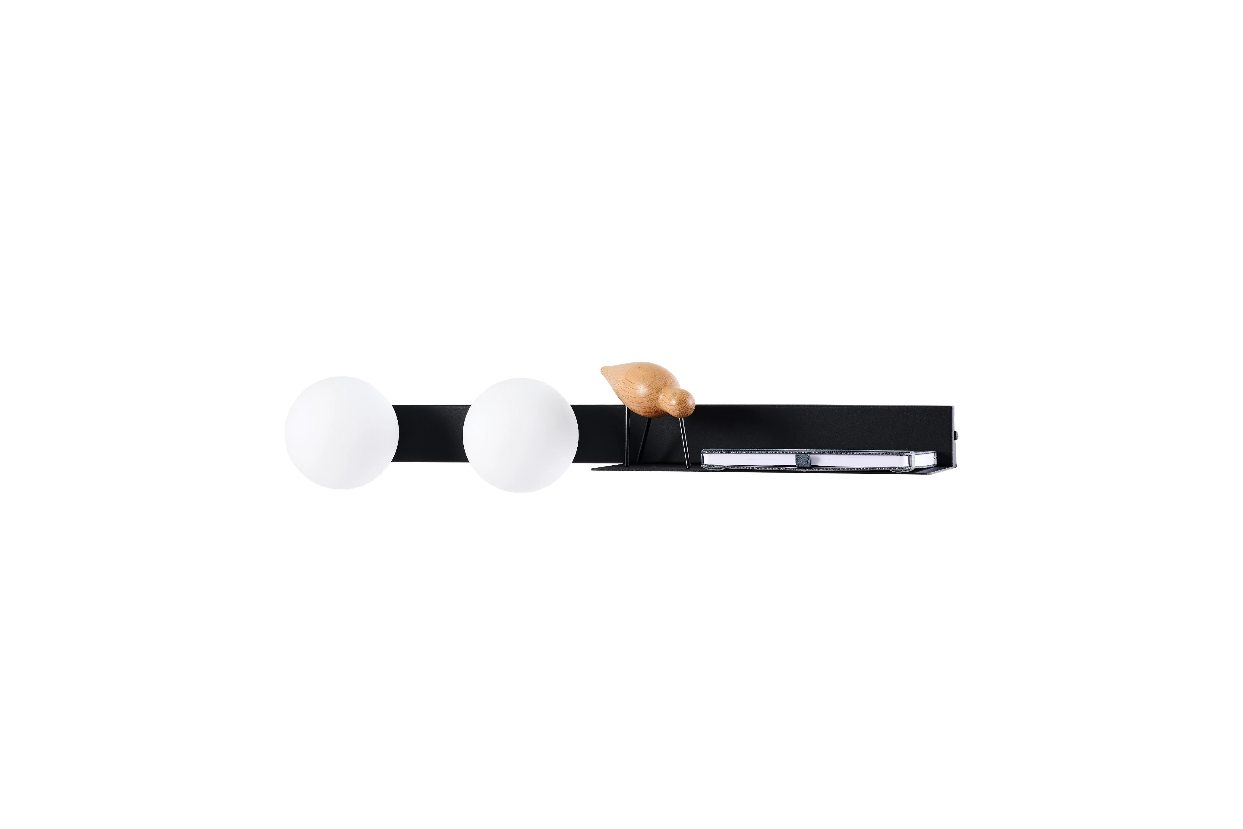 Lampa ścienna z półką dwupunktowa BOTANICA DECO czarny - Image 3