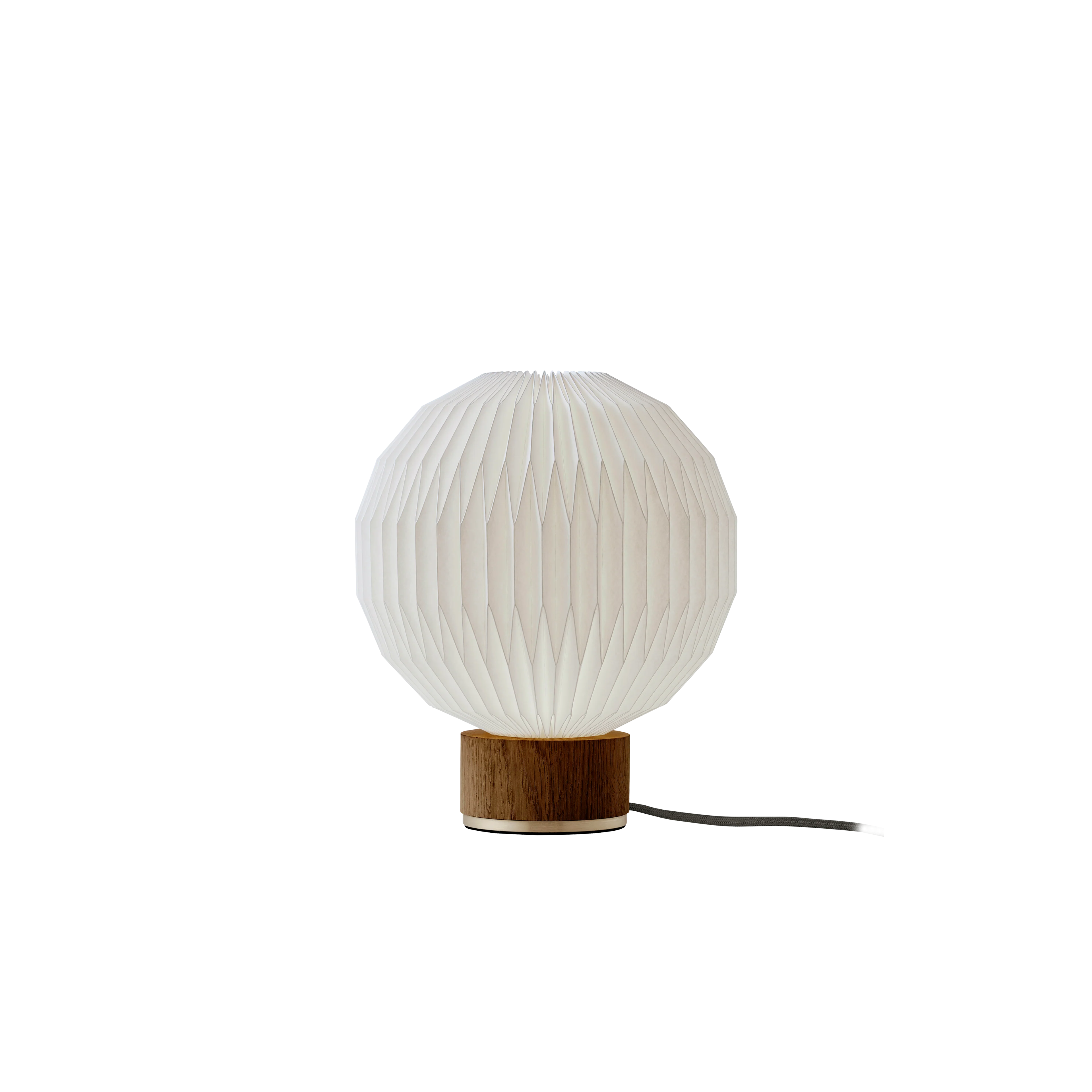 Lampa stołowa MODEL 375 biały z dymioną dębową podstawą - Image 3