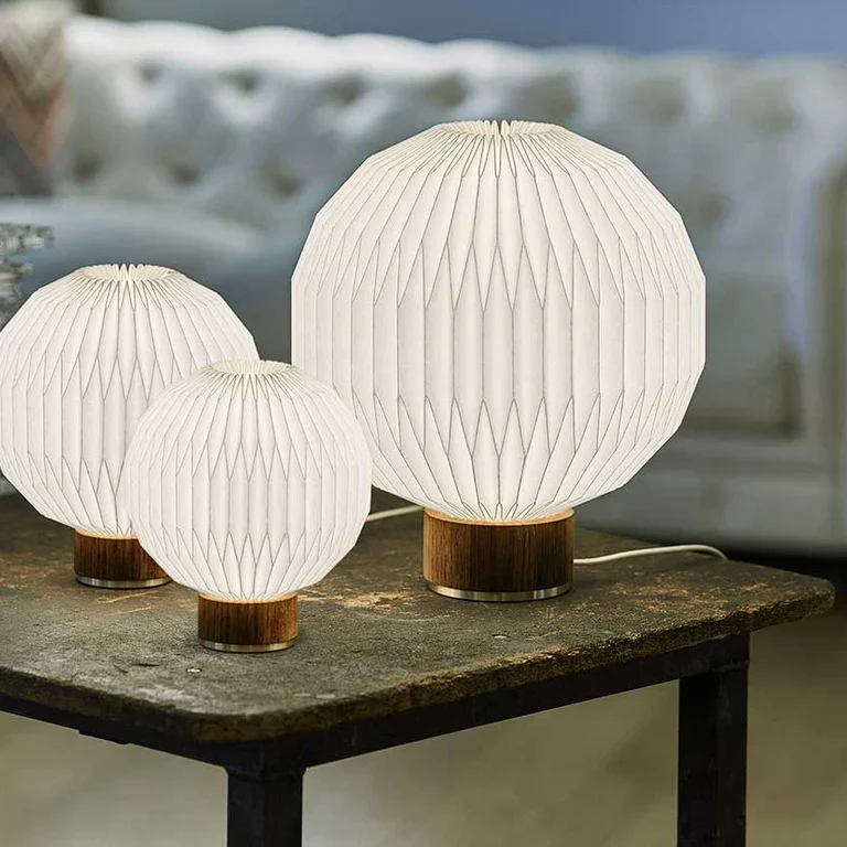 Lampa stołowa MODEL 375 biały z dymioną dębową podstawą - Image 9