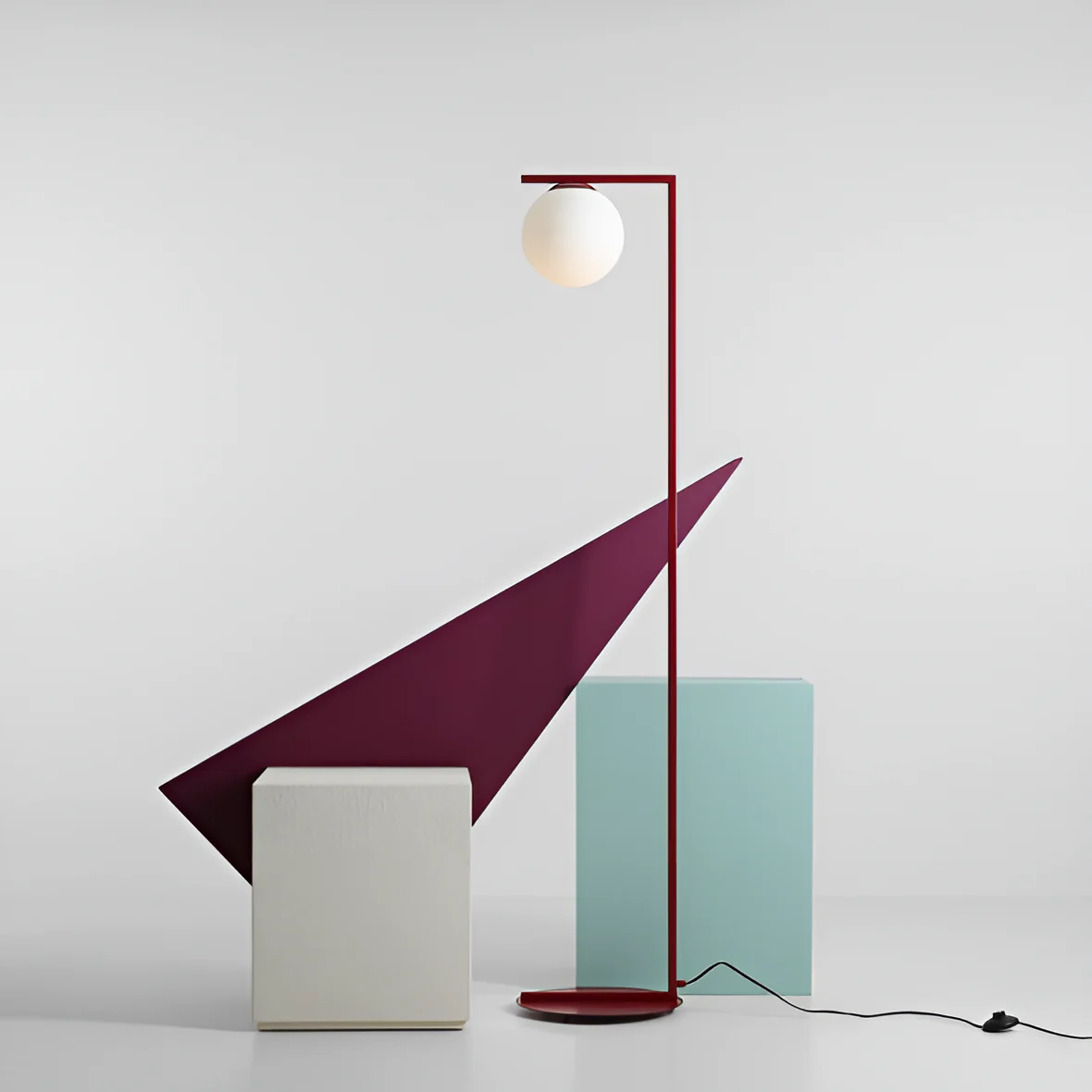 Lampa podłogowa ZAC bordowy - Image 2