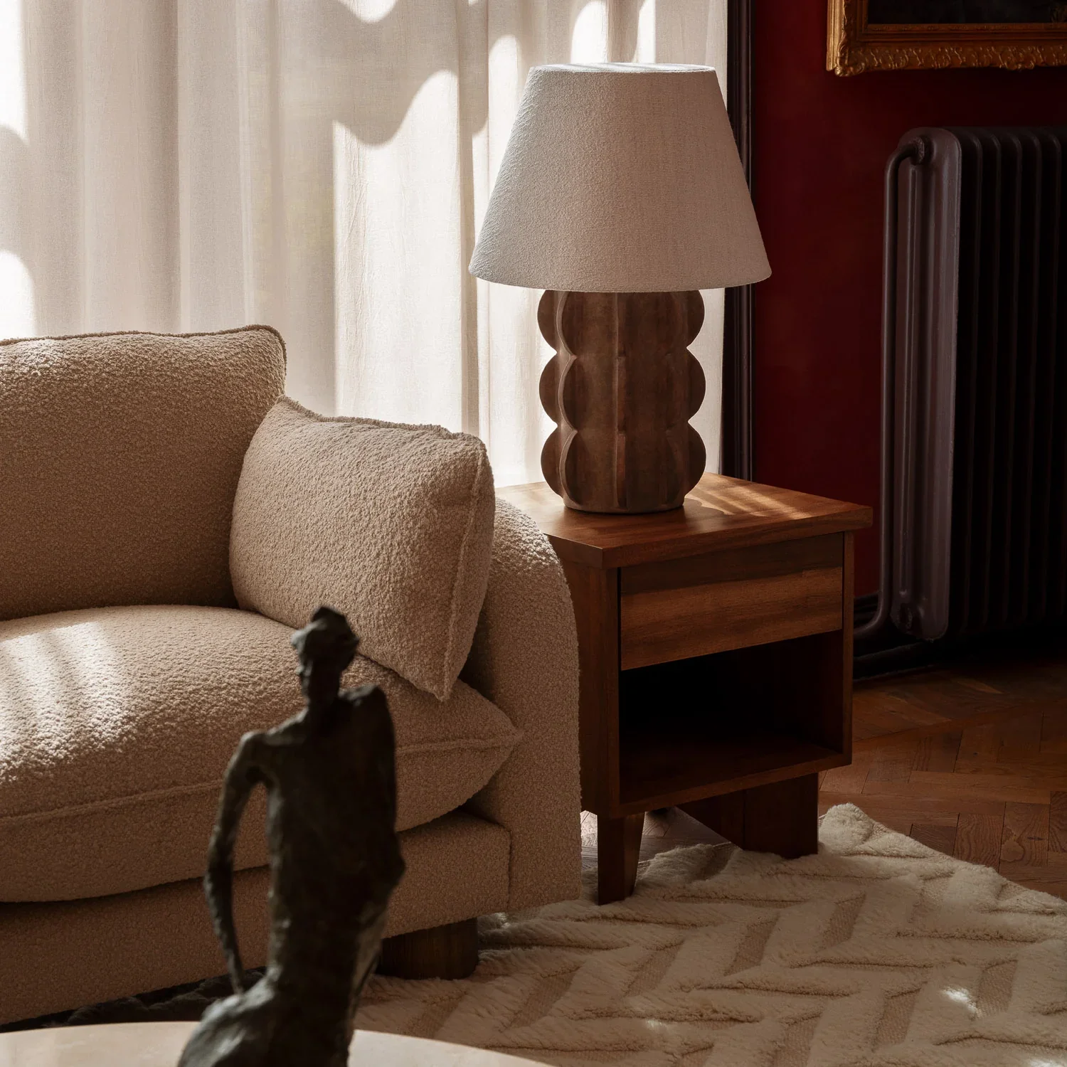 Lampa stołowa ACISSIMO brązowa ceramika - Image 2