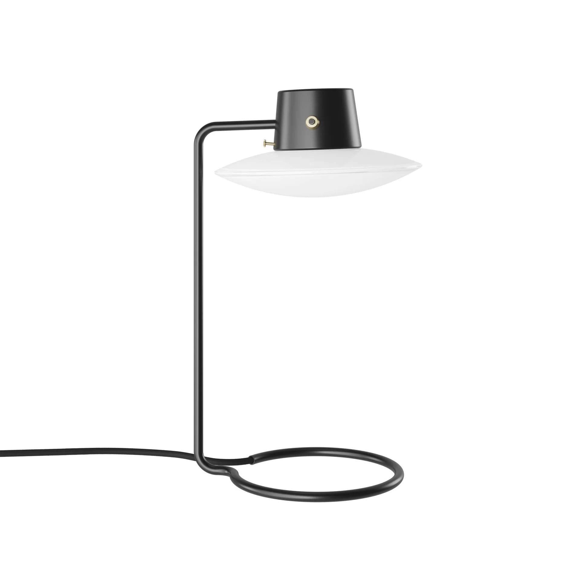 Lampa stołowa AJ OXFORD czarny z białym wykończeniem