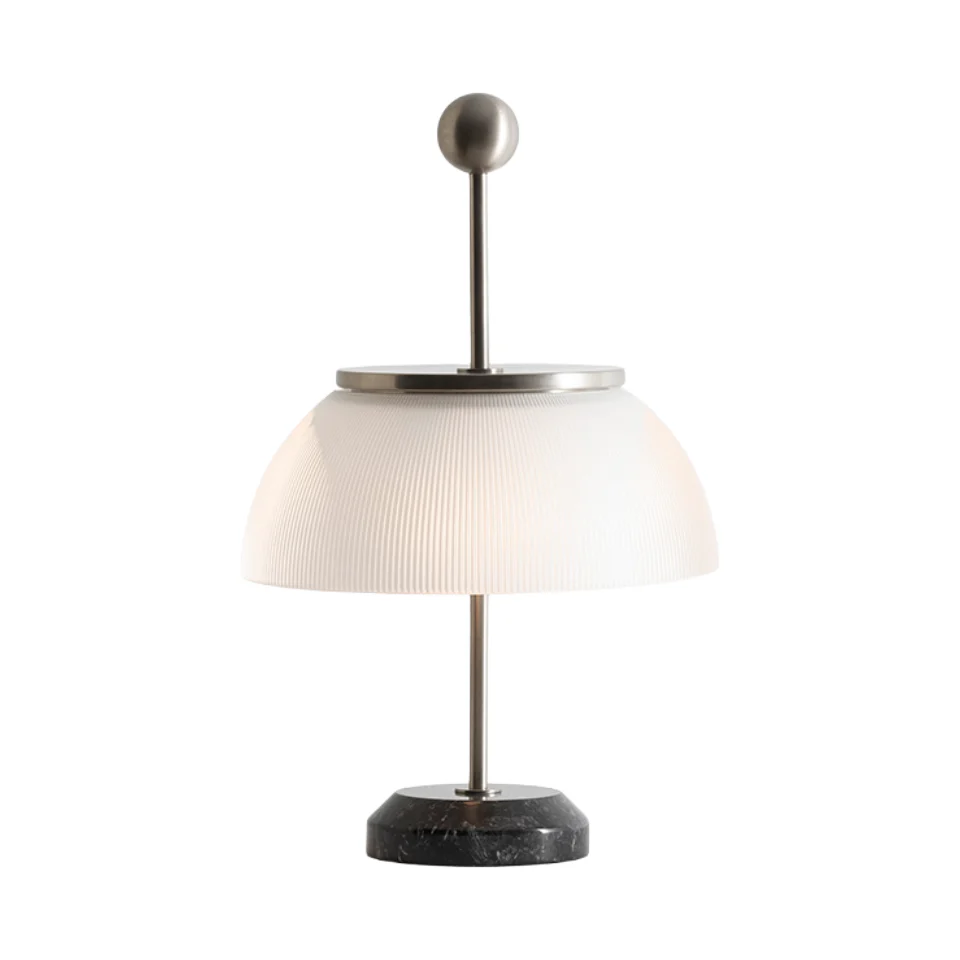 Lampa stołowa ALFA biały z marmurową podstawą