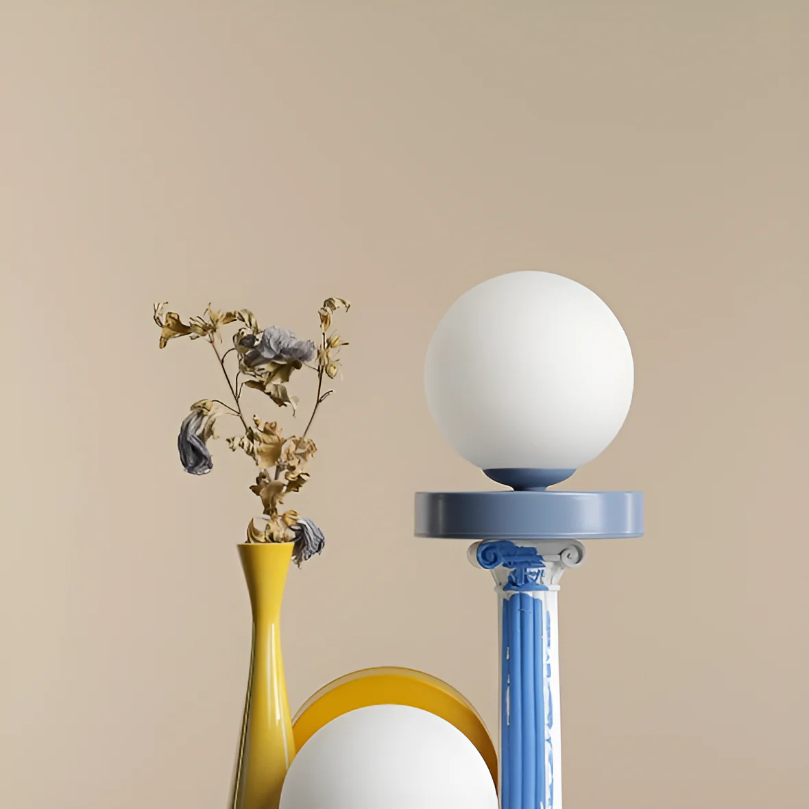 Lampa stołowa BALL musztardowy - Image 3