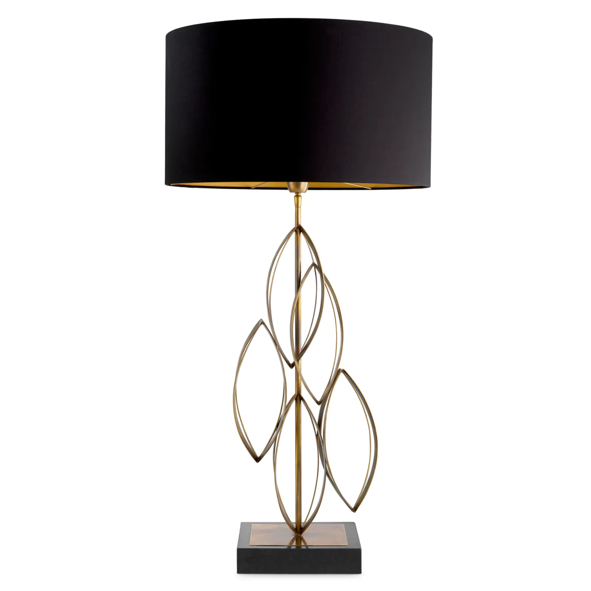 Lampa stołowa BELLAMONT antyczny złoty z granitową podstawą - Image 5