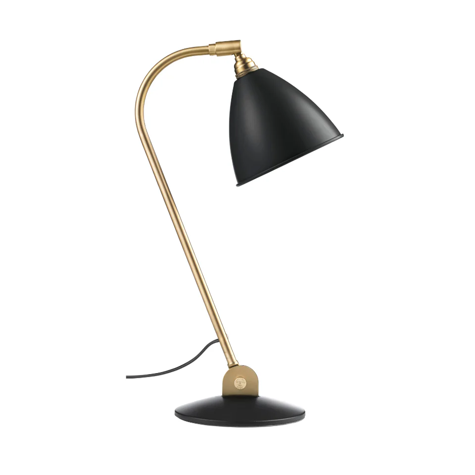 Lampa stołowa BESTLITE BL2 mosiądz z czarnym kloszem