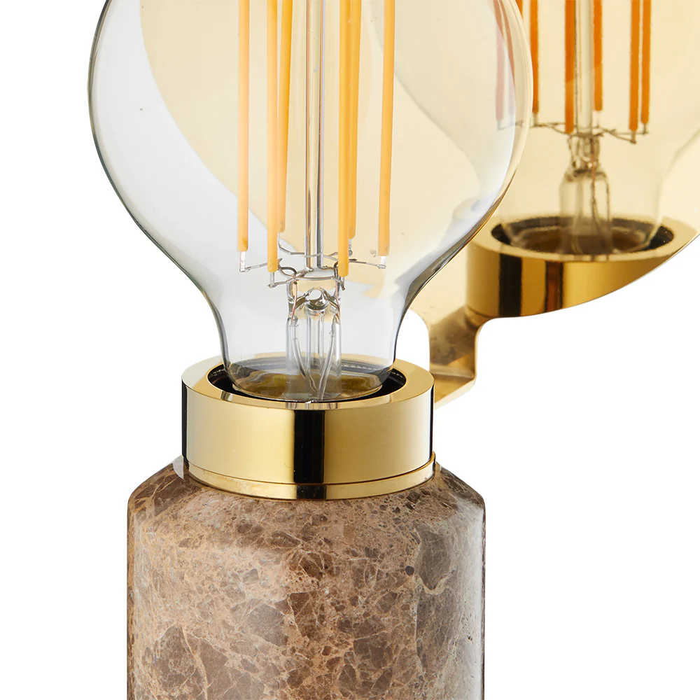 Lampa stołowa BLINDSPOT brązowy marmur z mosiężnym wykończeniem - Image 5