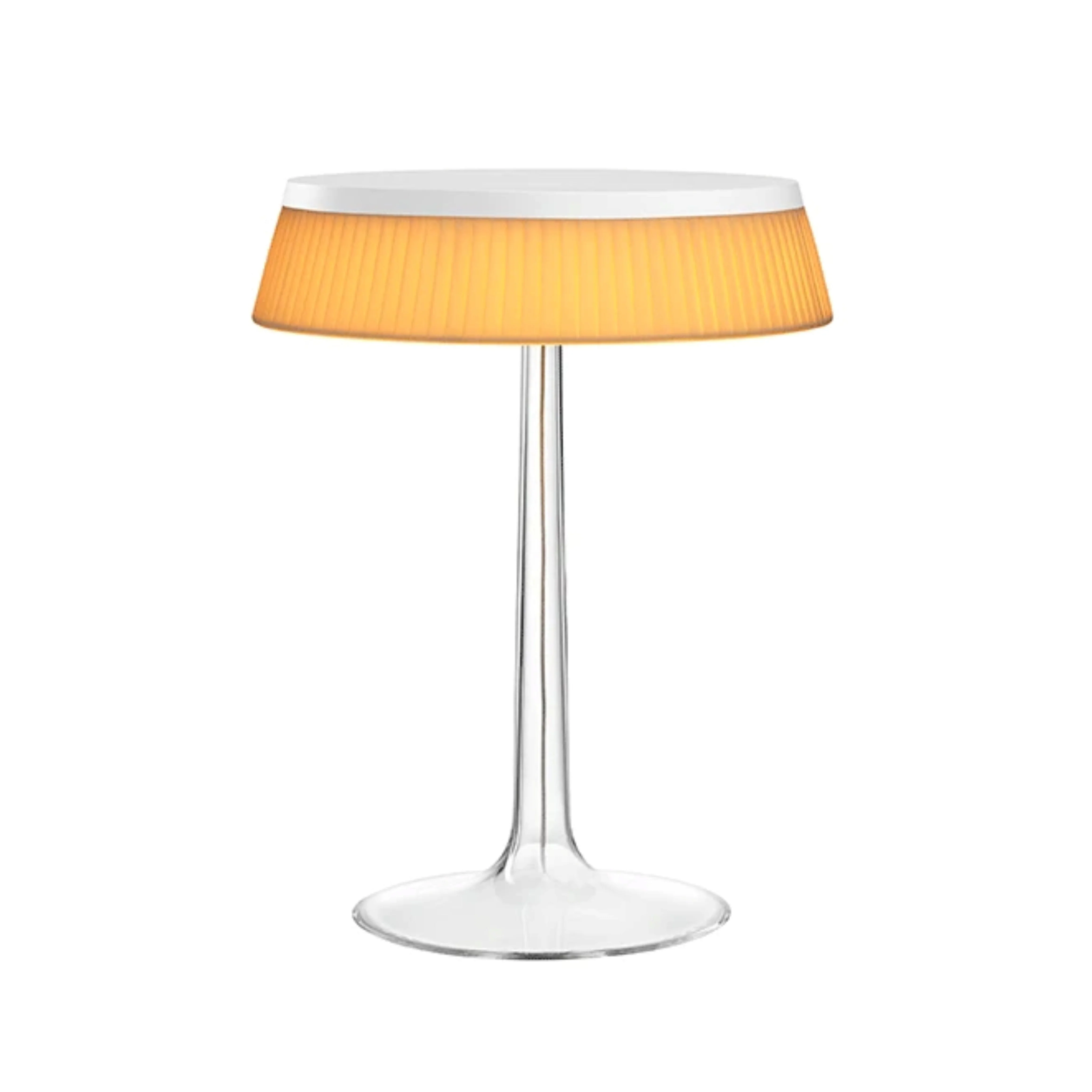 Lampa stołowa BON JOUR biały z materiałowym abażurem