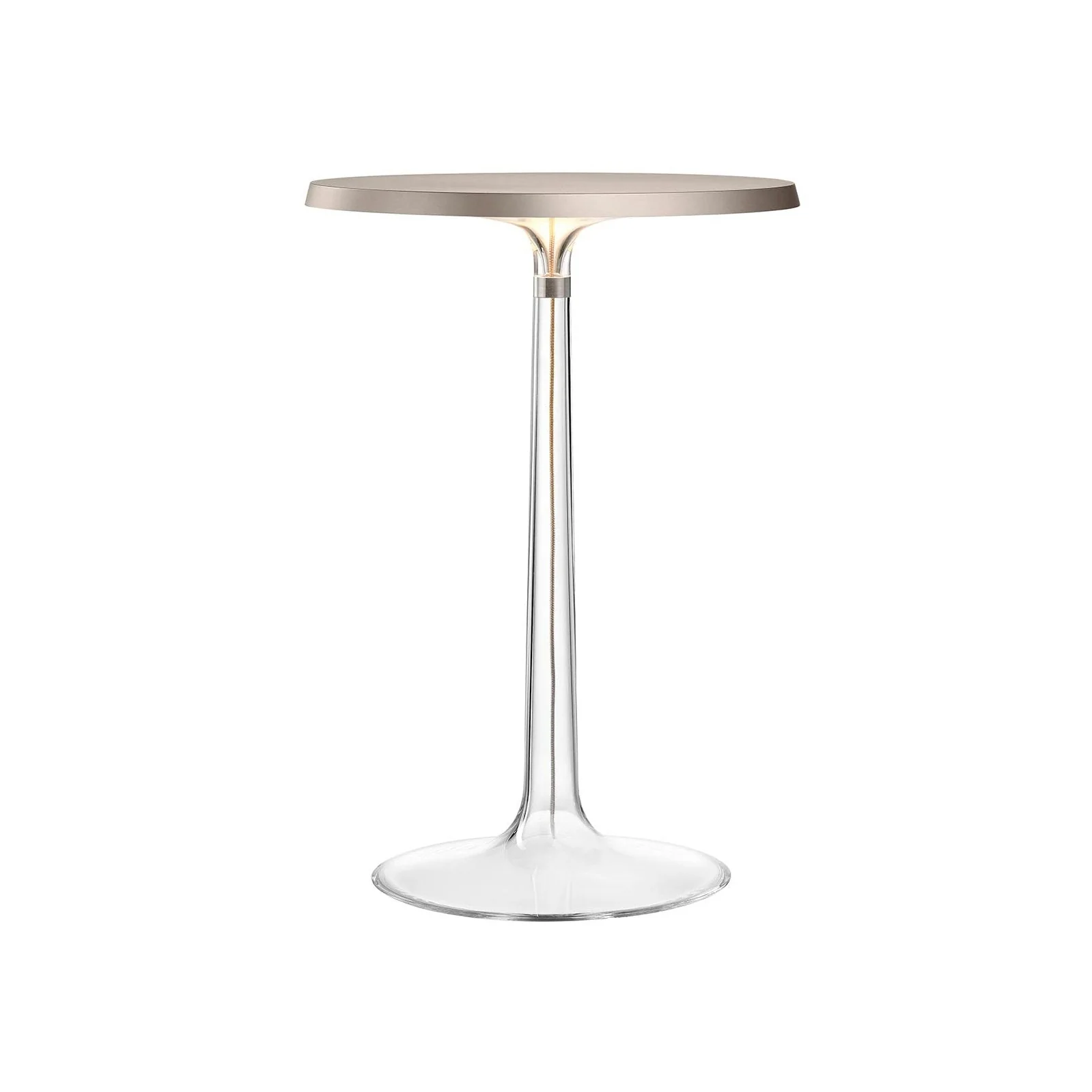 Lampa stołowa BON JOUR matowy chrom z dymionym abażurem - Image 3