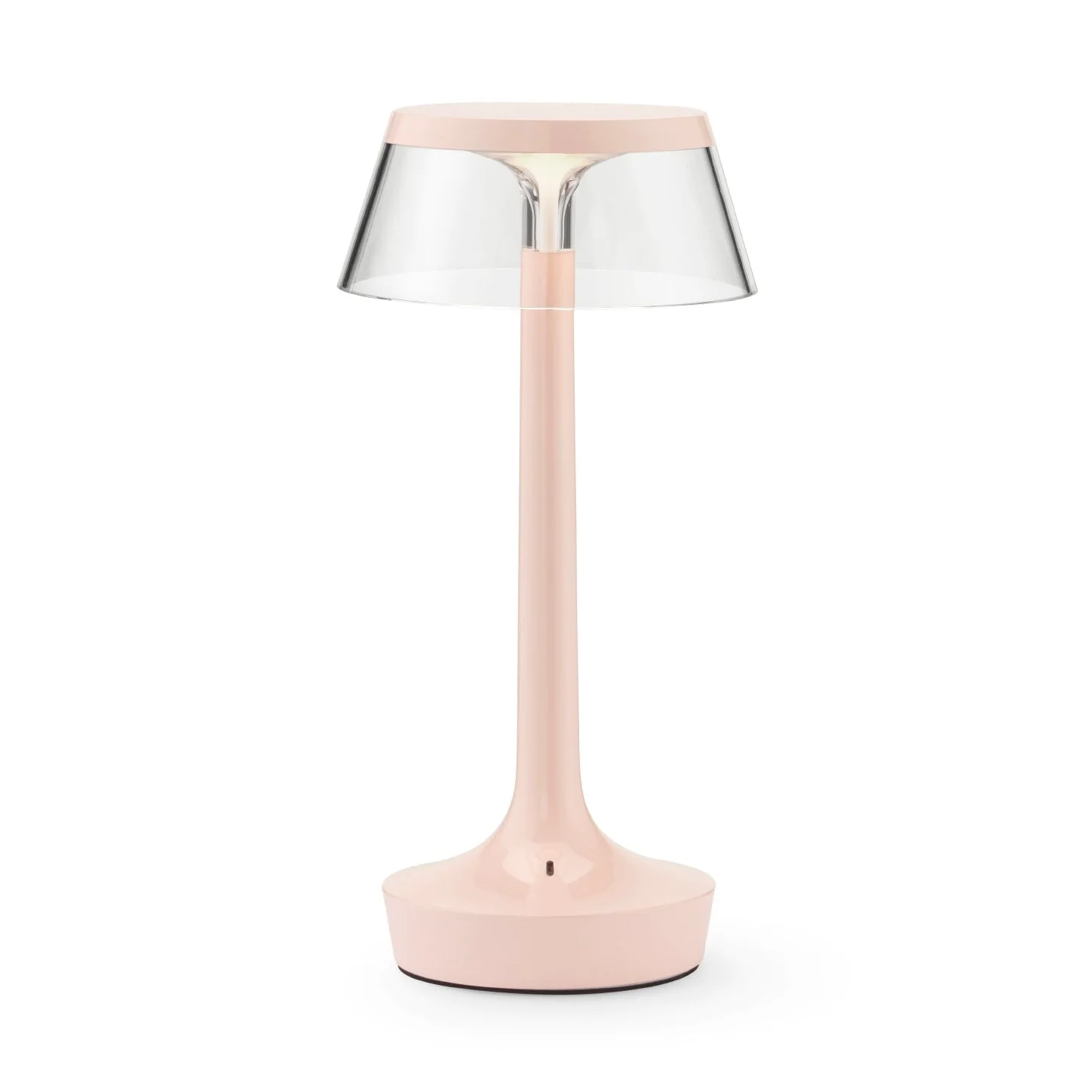 Lampa przenośna BON JOUR UNPLUGGED różowy z transparentnym abażurem
